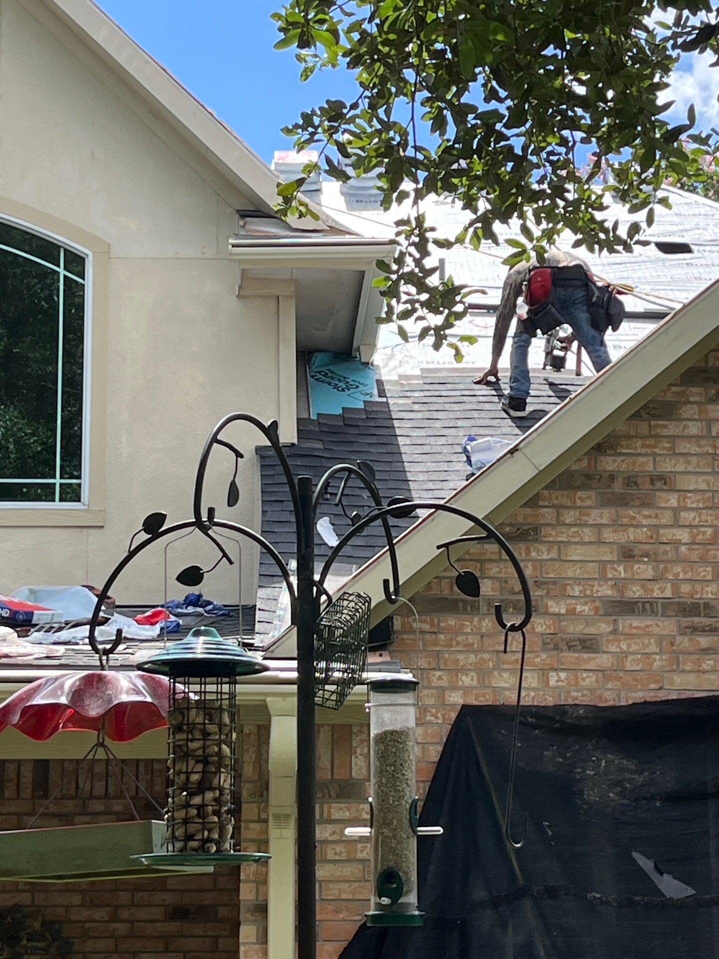 GAF Charcoal Roof Replacement for Houston Home by Houston Roofing & Construction