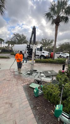 Pelican Landing Tennis Court Catch Basin Cleaning