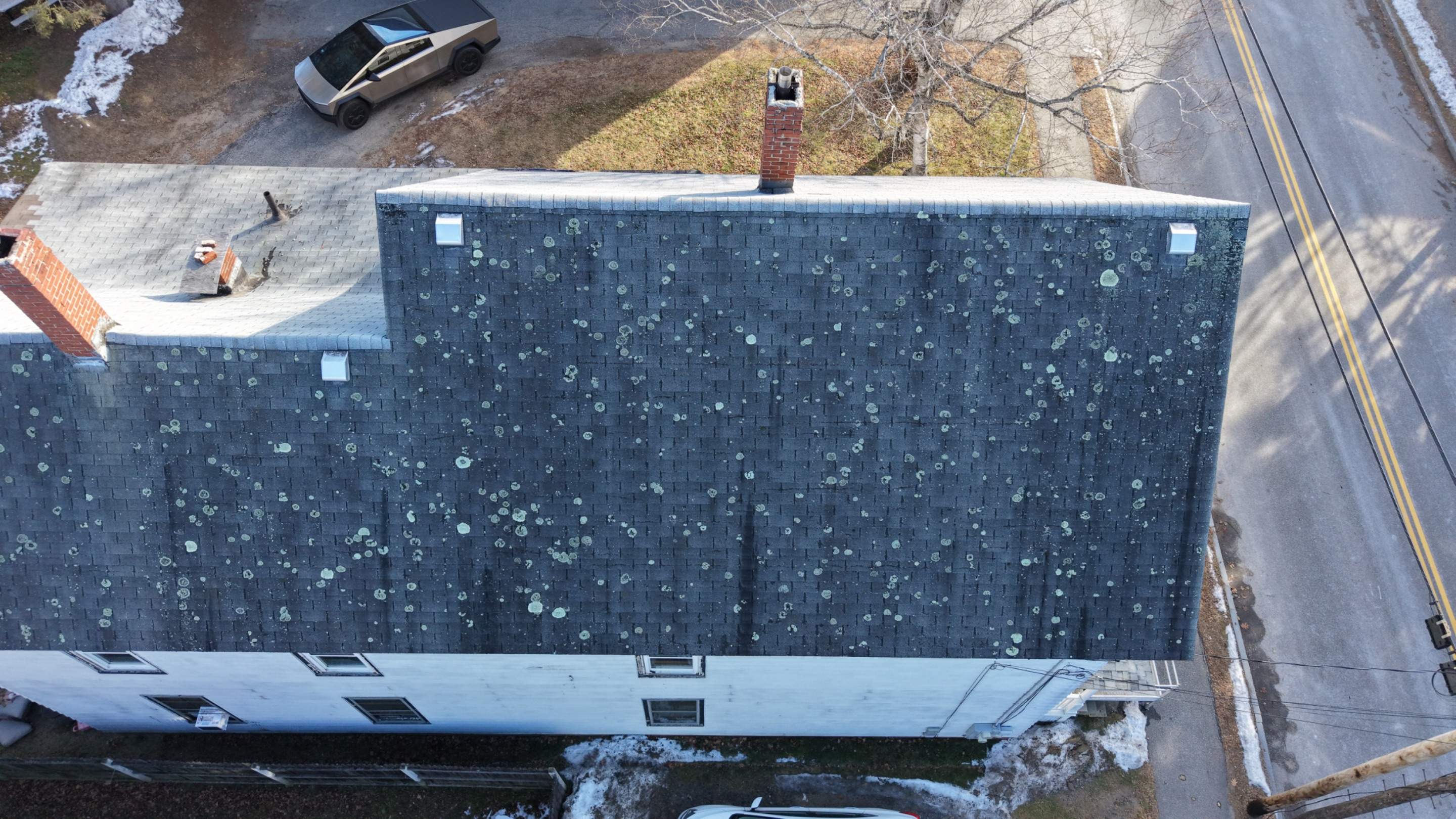 Full Roof Replacement in Maine – Two-Layer Tear-Off, Chimney Removal & Low-Slope Conversion by JOHNNYS PRO