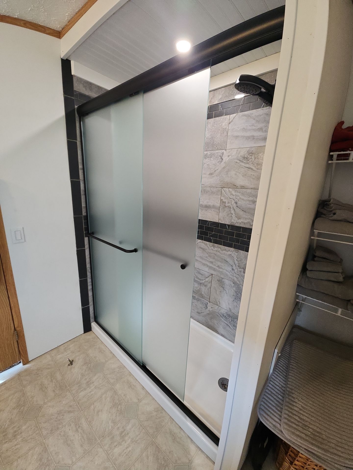 Semi-Frameless Sliding Shower Doors by Cheshire Glass Company