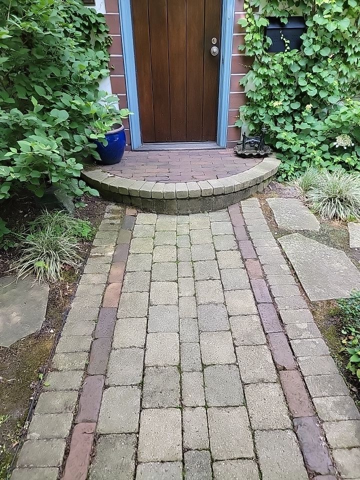 Glencoe, IL brick paver clean sand seal, repair, and reseal by Northern Power Washing LLC.