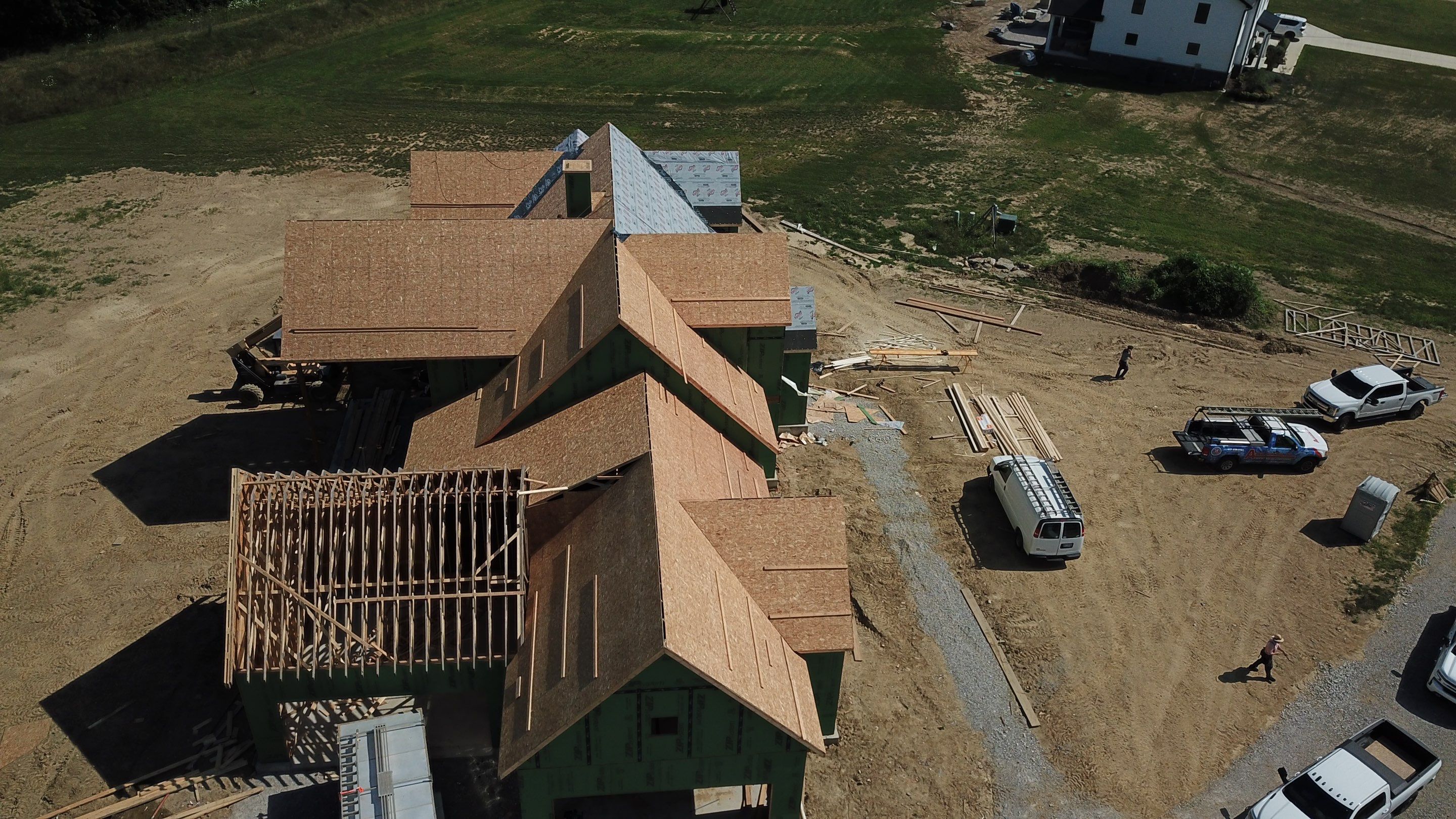 Residential Roofing Installation using Standing Seam Metal - Frost Black by RoofX 