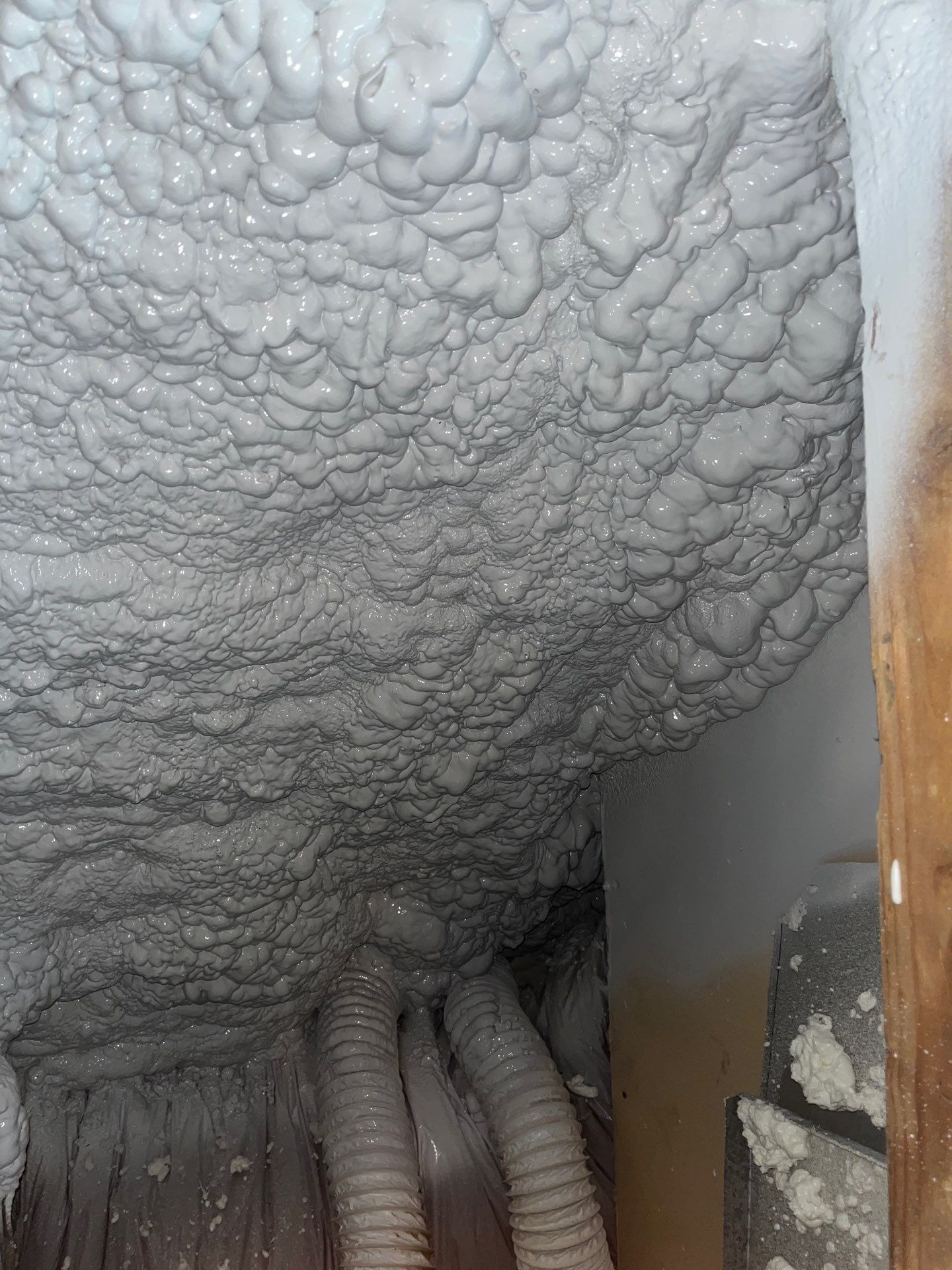 Attic Insulation using open cell spray foam by NYS Foam & Energy