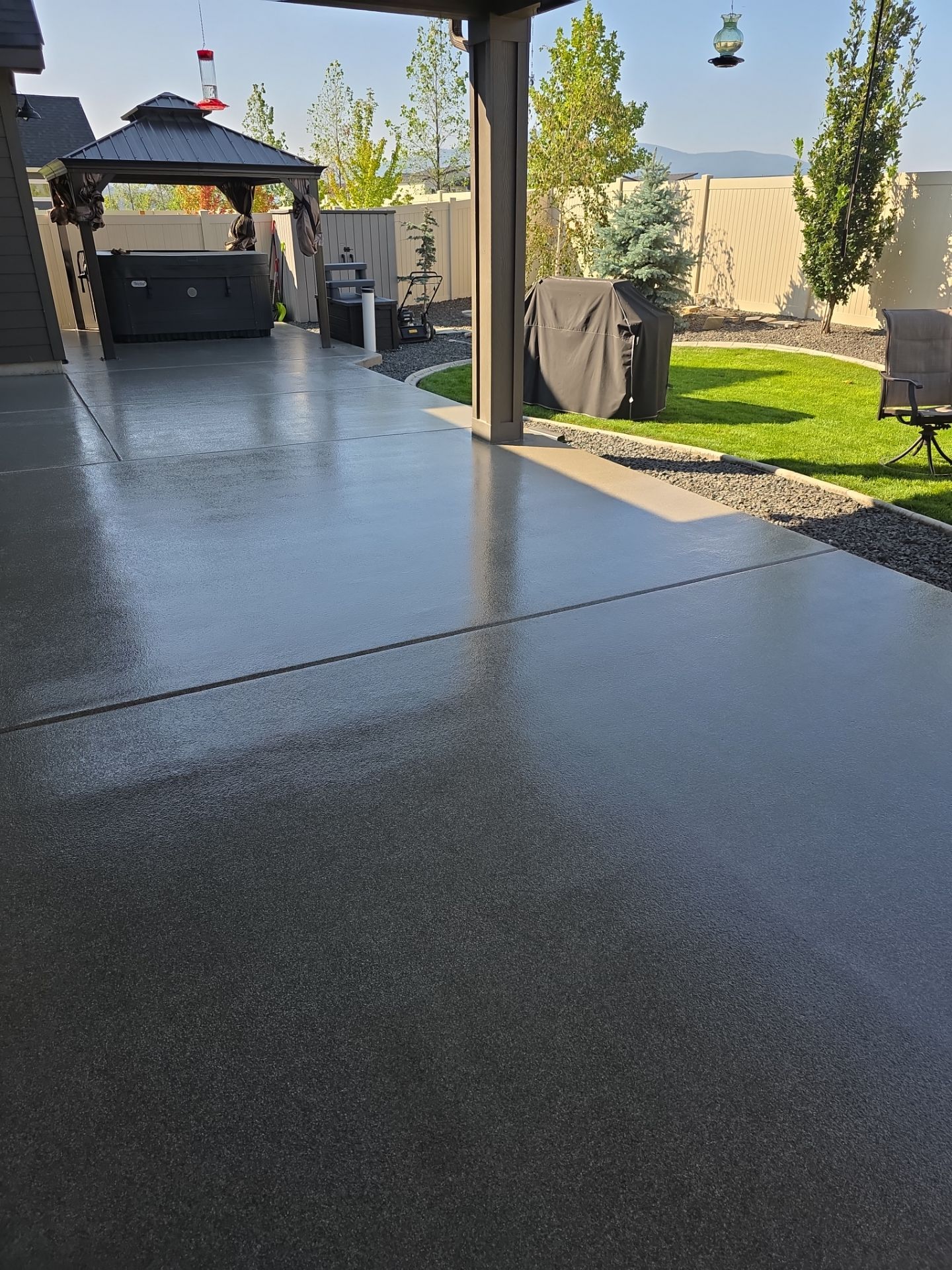 Patio Transformation using Trail Mix 1/8" Chip by Croc Coatings, LLC