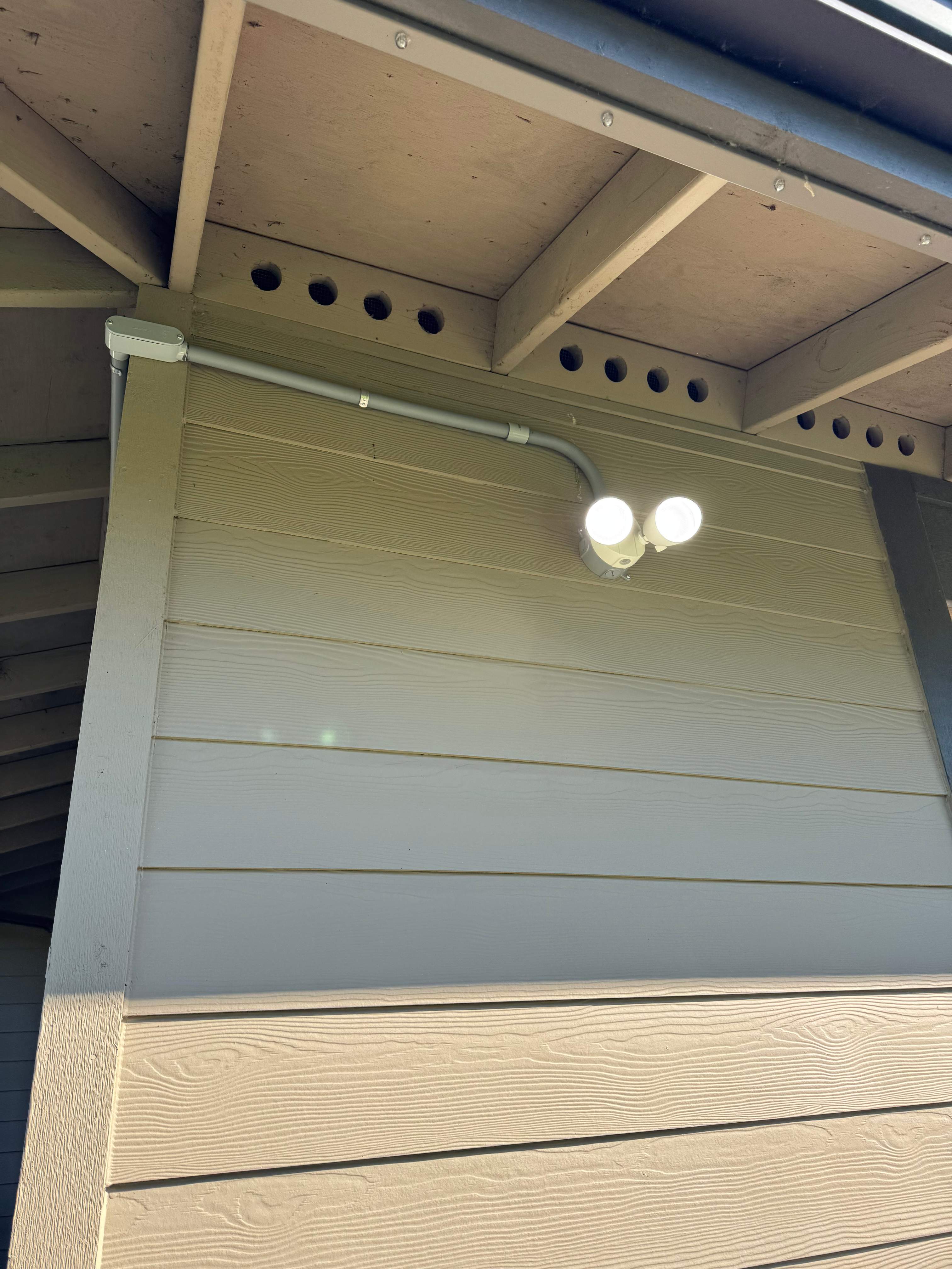 Flood lights w/ conduit by JRS Electric Services