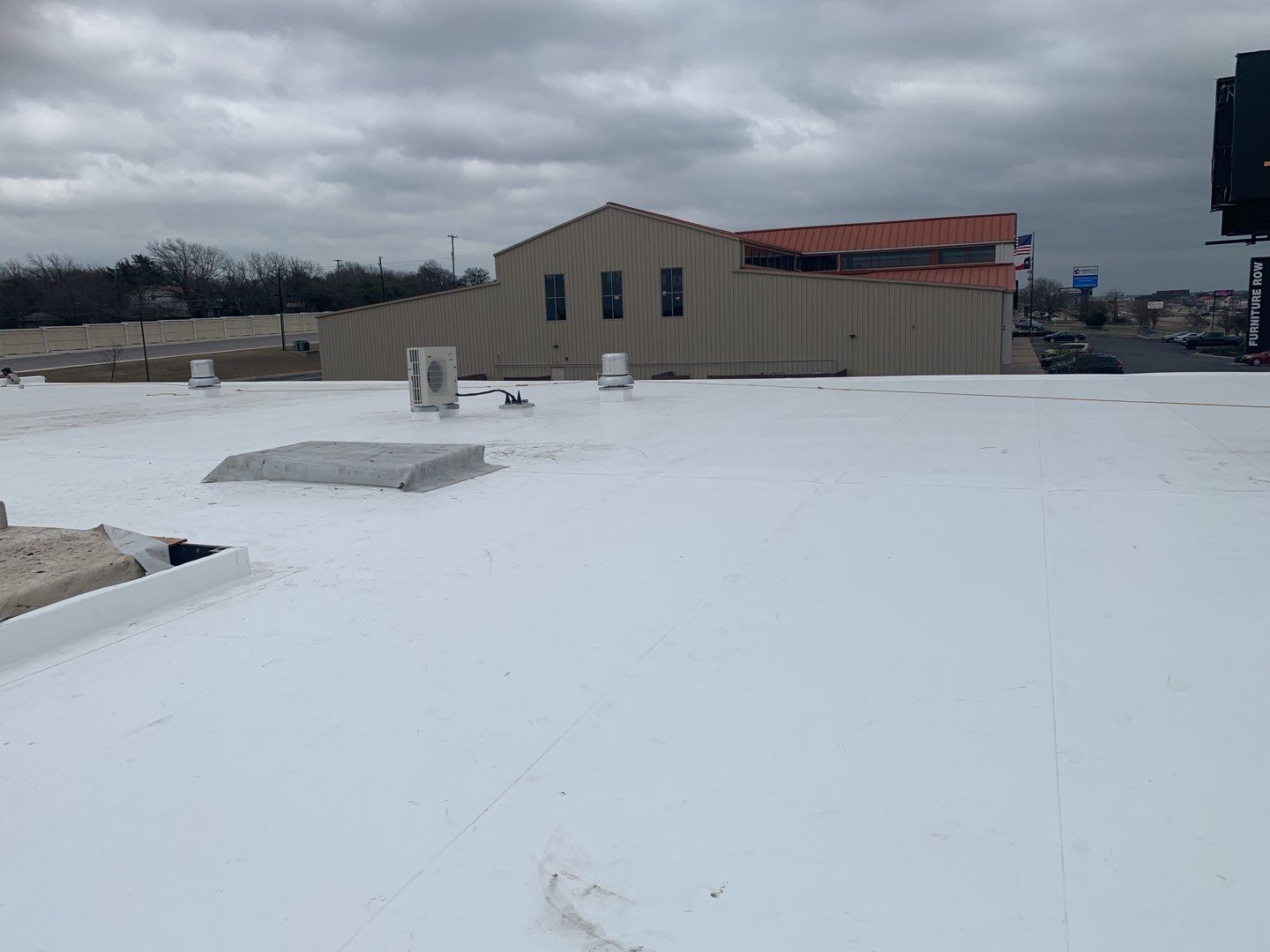 Bio-Life Commercial Roof Replacement using IB Systems PVC by Roof Experts