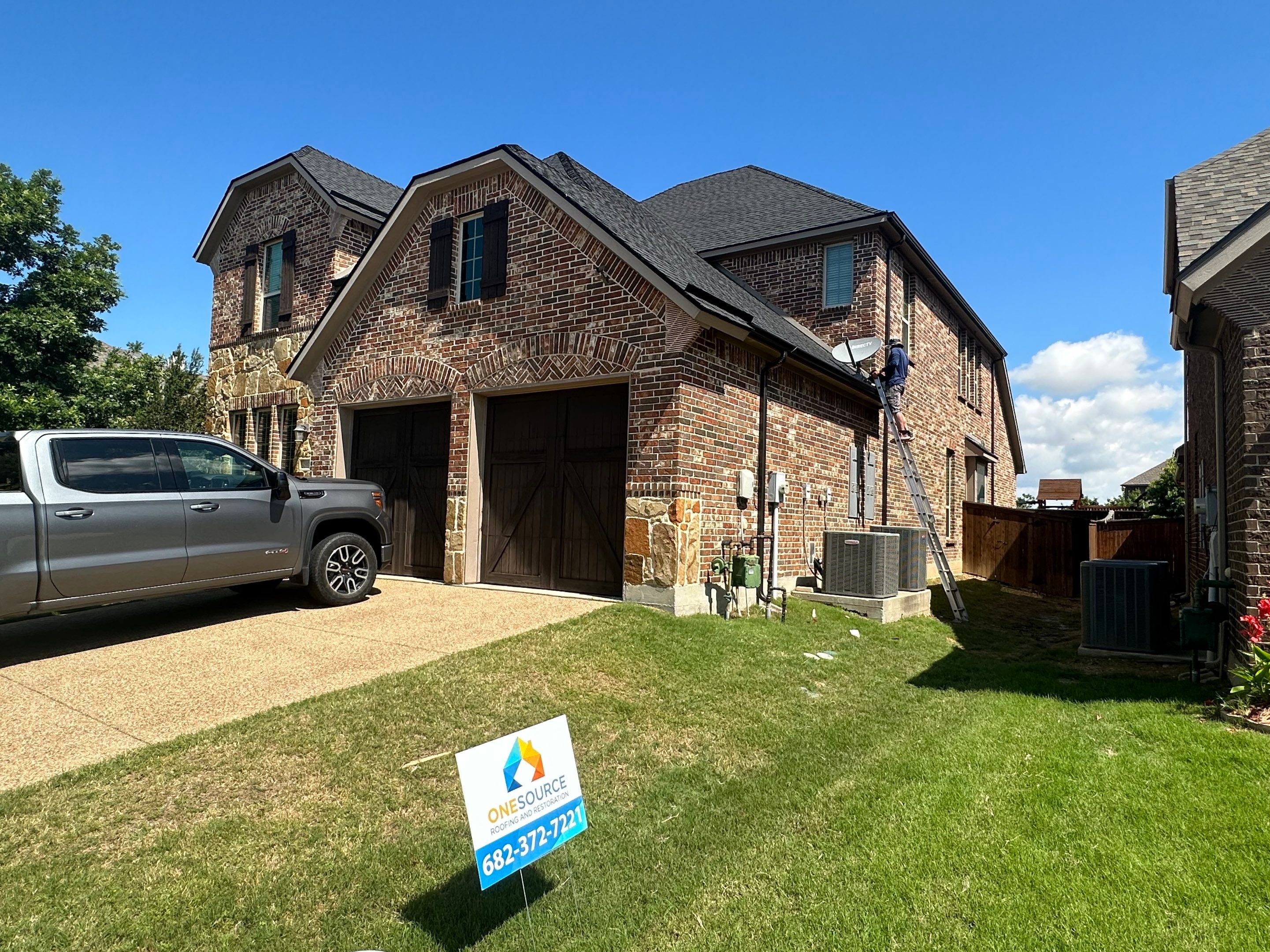 Residential Roofing Installation using GAF Timberline HDZ Charcoal by OneSource Roofing and Restoration