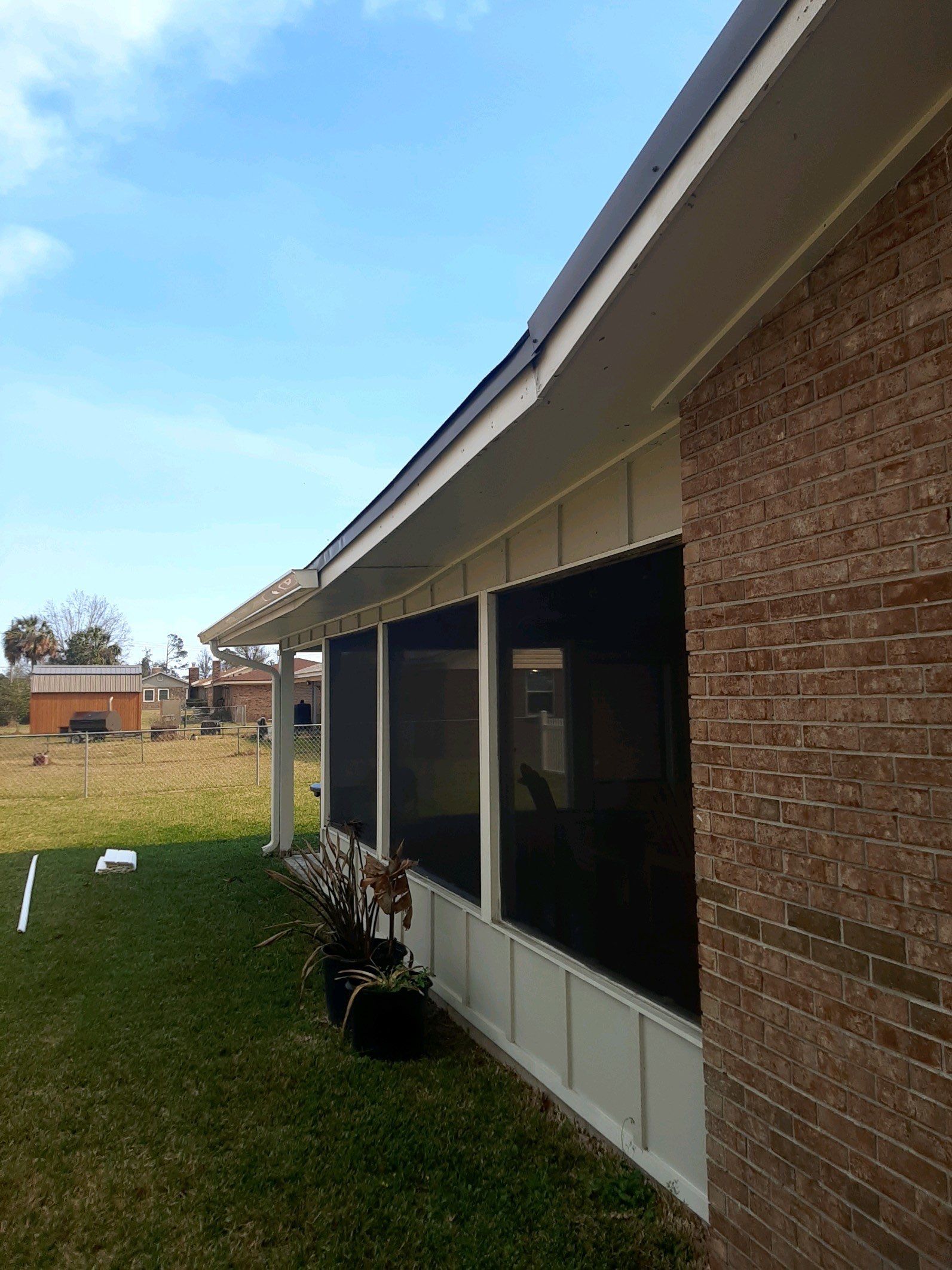 Soffit and Fascia Installation Using White Vinyl Soffit by Gutter Professors