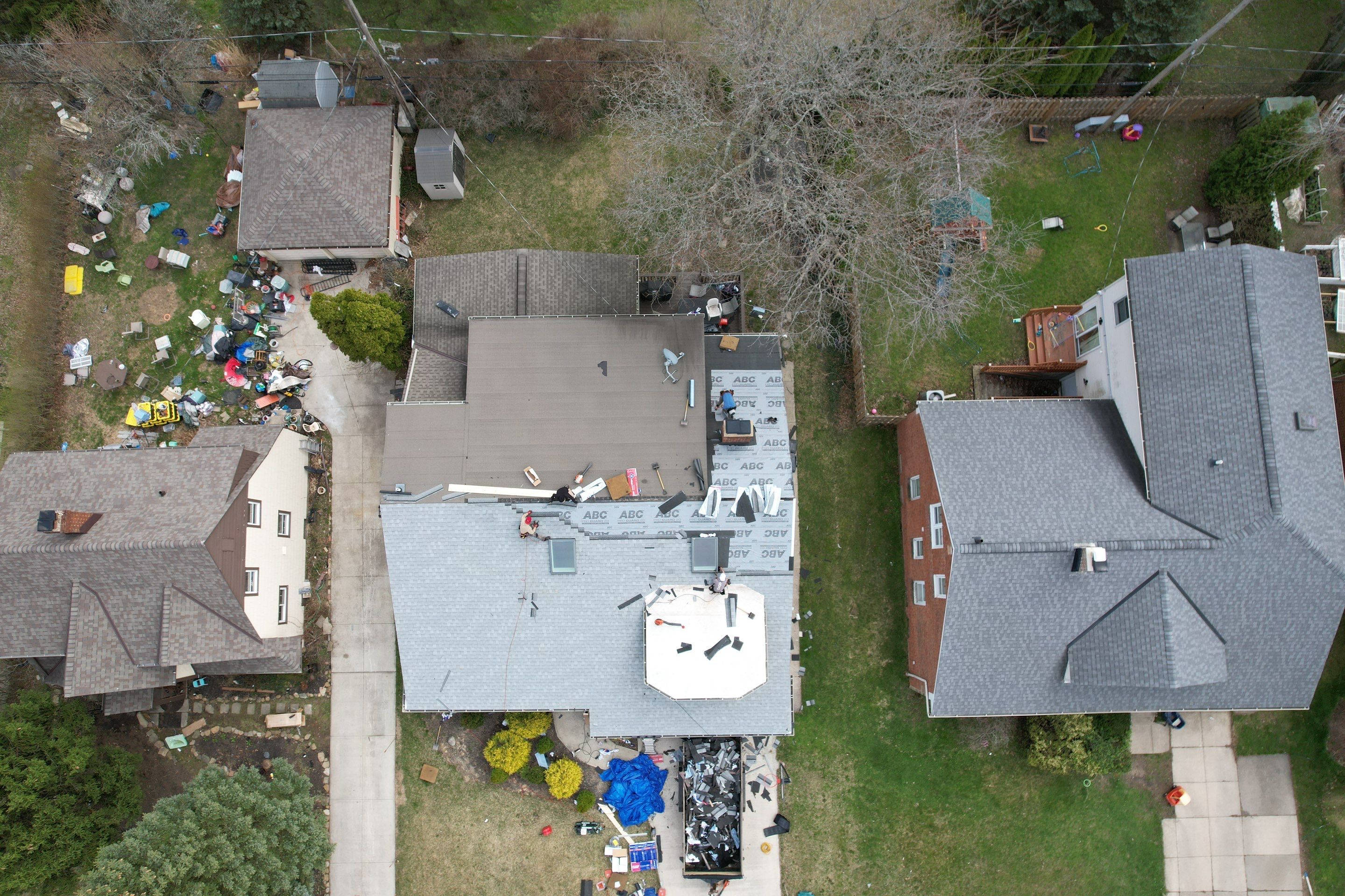 Partial roof replacement by Atlas Roofing & Restoration