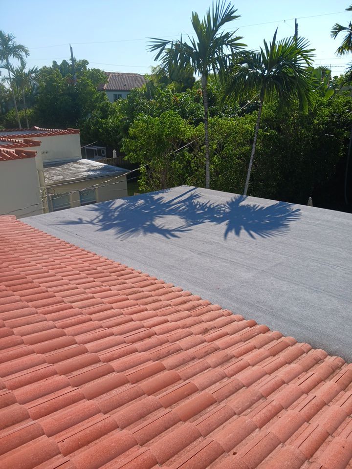 Commercial Roof Membrane Installation and Clay Tile Repair in Surfside by AJF ROOFING INC