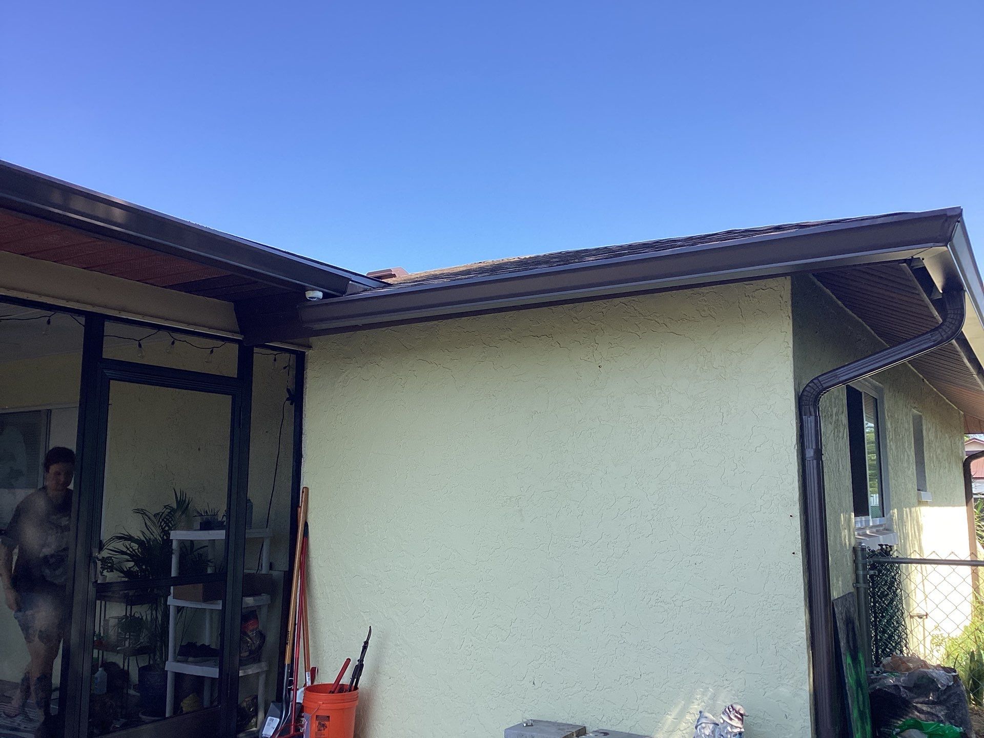 Musket Brown Seamless Gutters using 6 Inch Seamless Gutters in Cape Coral FL by Gutter Professors