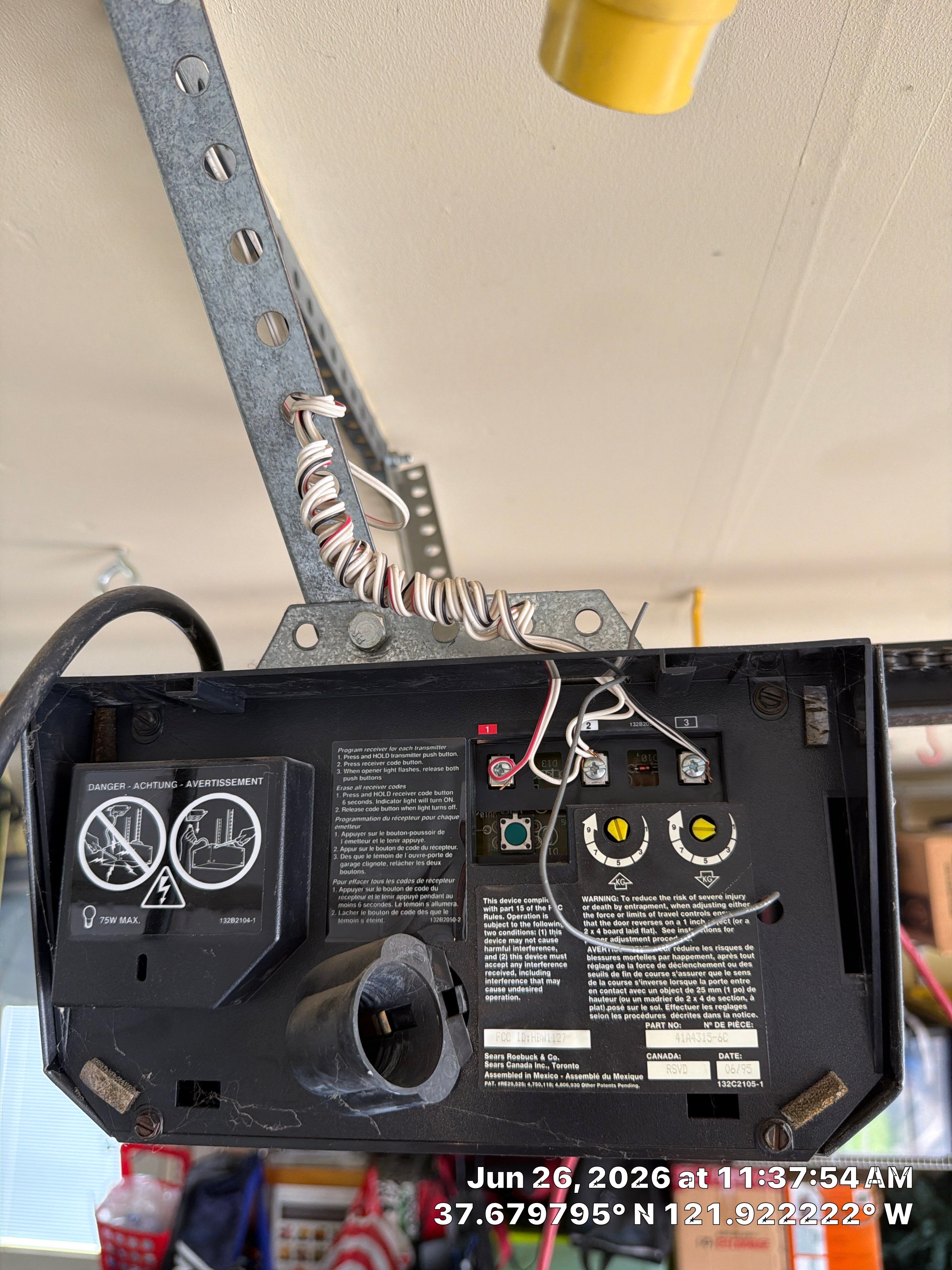 Wood-Grain Sectional Garage Door and LiftMaster Smart Opener Installation in Pleasanton by Valiant Garage Door
