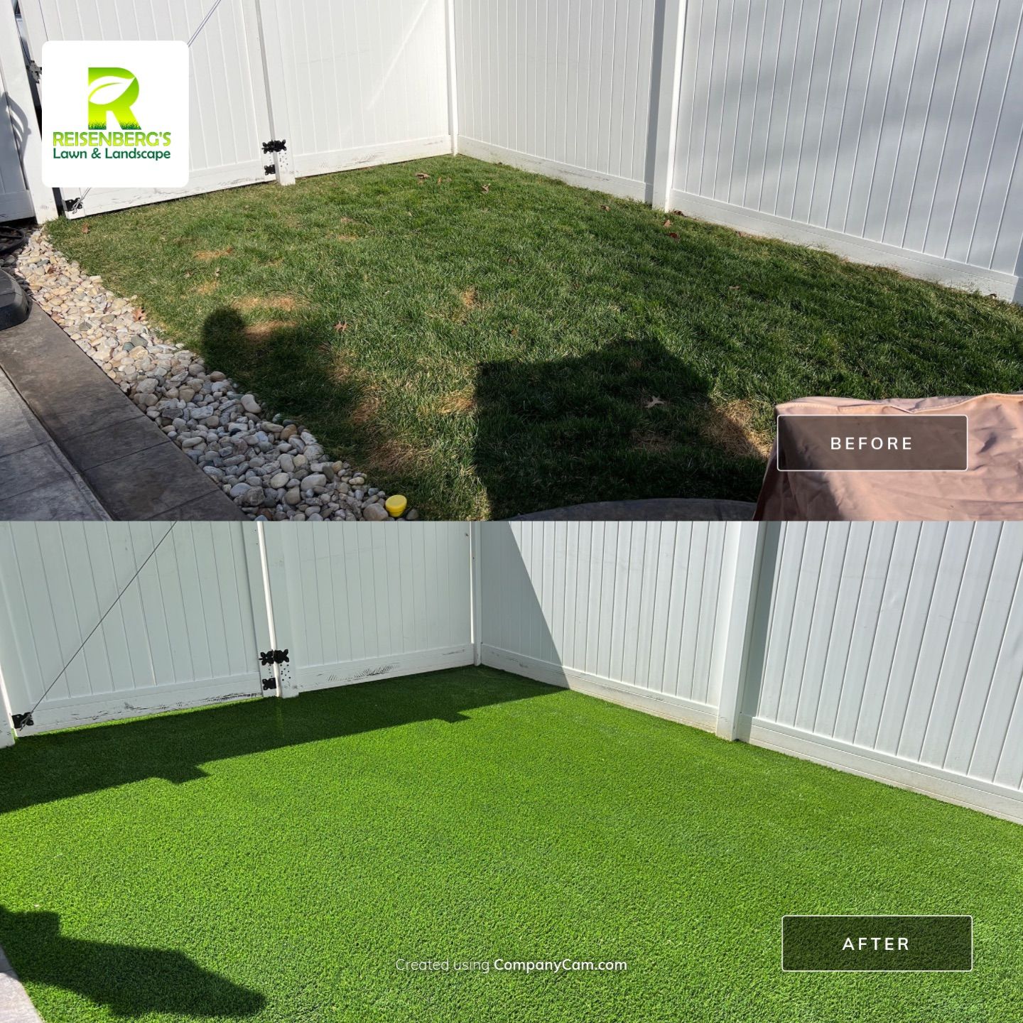 Synthetic Turf Installation using Pet Champ Synthetic Turf by Reisenberg’s Lawn & Landscape, LLC
