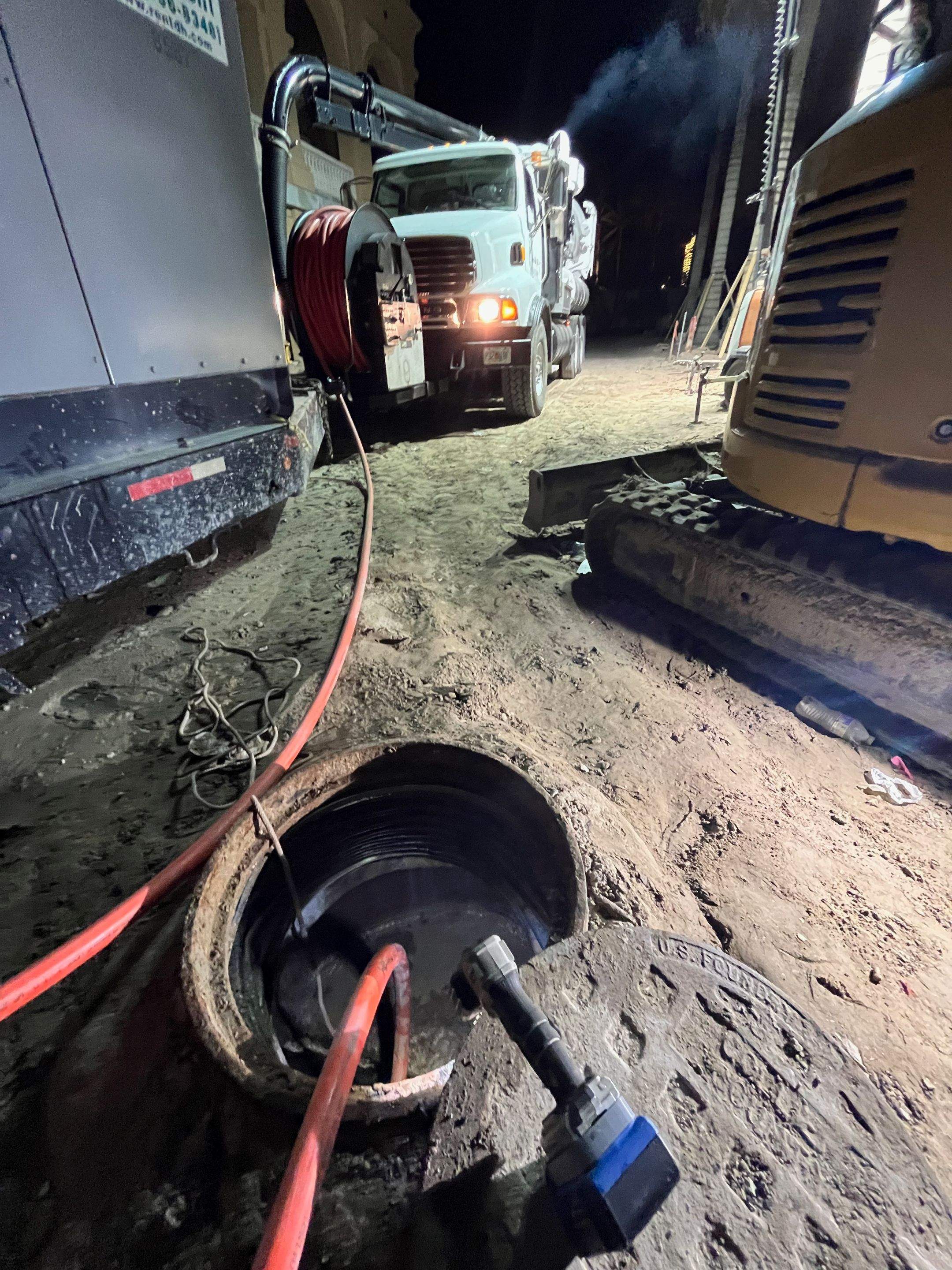 Ritz-Carlton S. Pool Deck & S. Service Rd Drain Cleaning by APS Power & Water