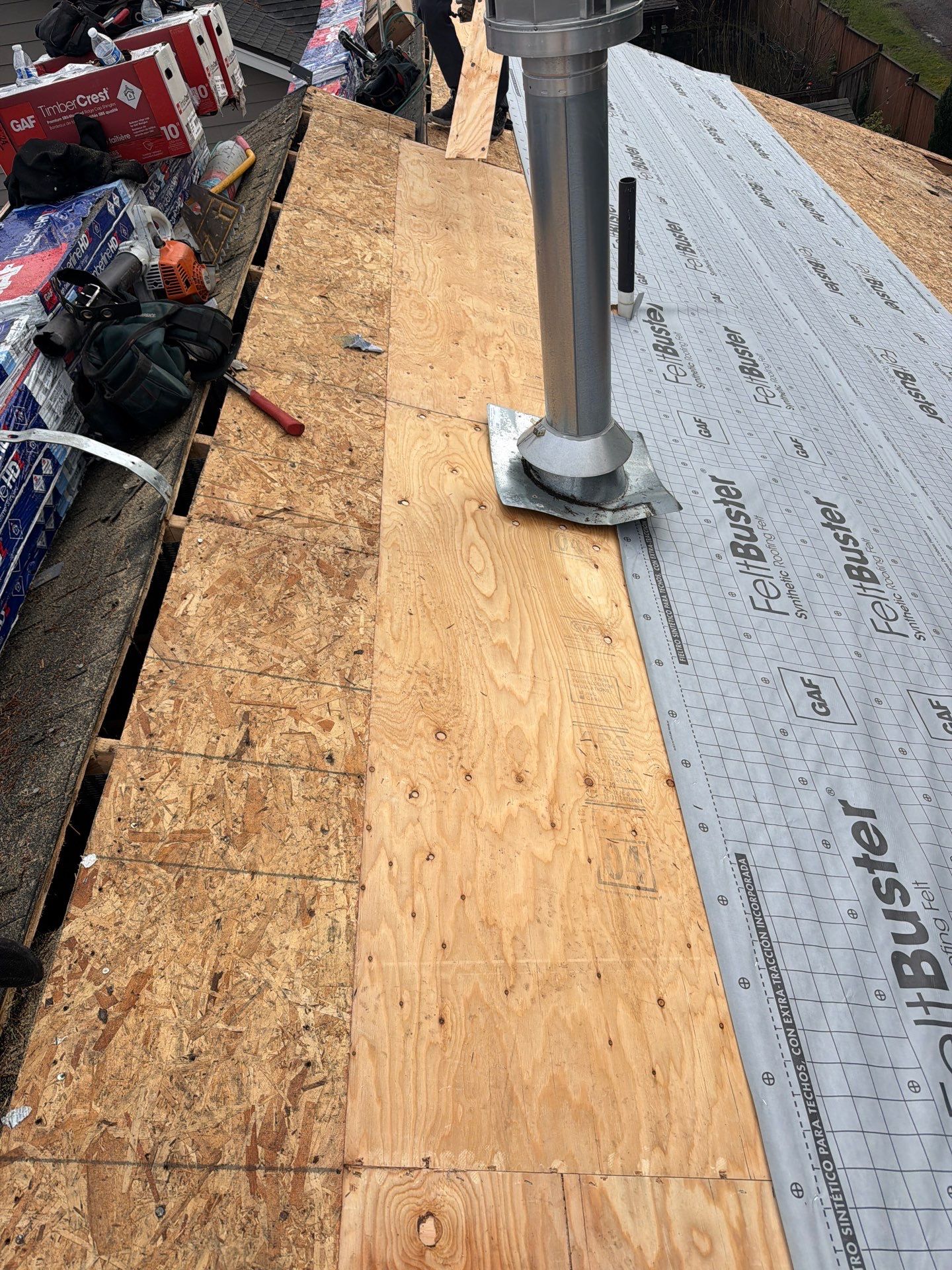 Residential Roofing Installation using GAF HDZ Shingles by Roofing Formula LLC