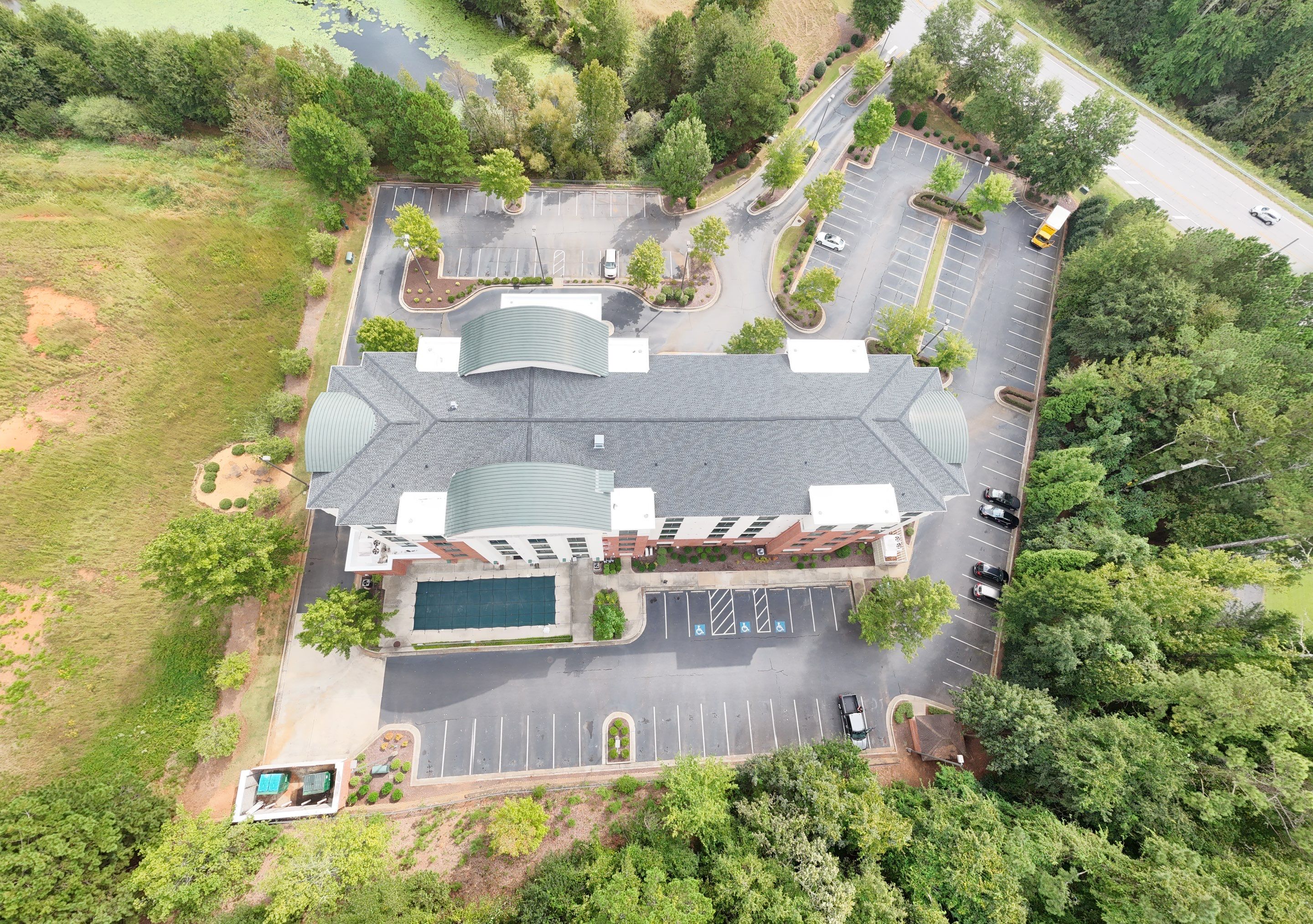 Springhill Suites - Athens, Georgia - Reroof: TPO, GAF HDZ Charcoal by Watertight Roofing Services, LLC