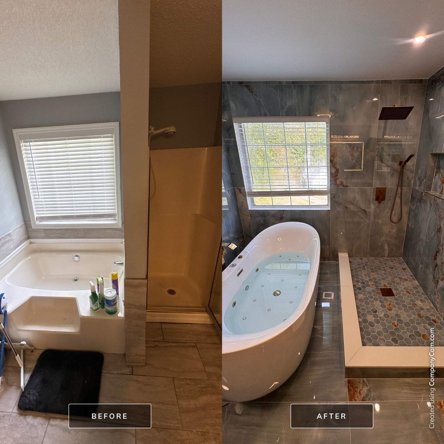 Master bathroom renovation by Prudencio