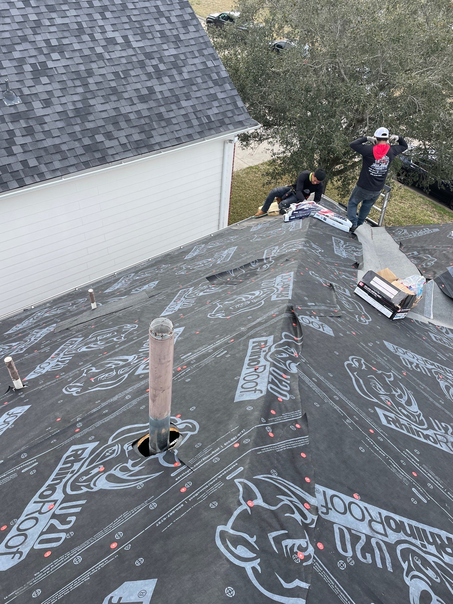 Residential Roofing Installation using Owen's Corning Duration (Lifetime) Shingles by Roof Repair Company