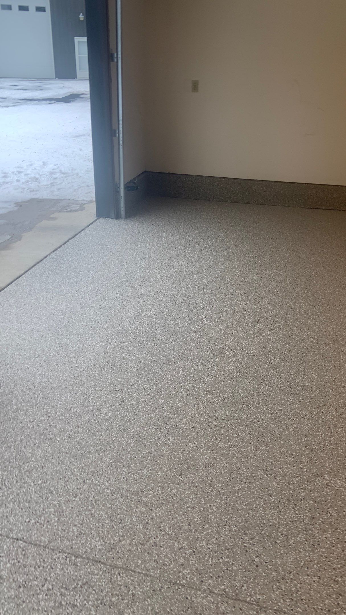 Garage Transformation using Pebble Beach by Croc Coatings, LLC