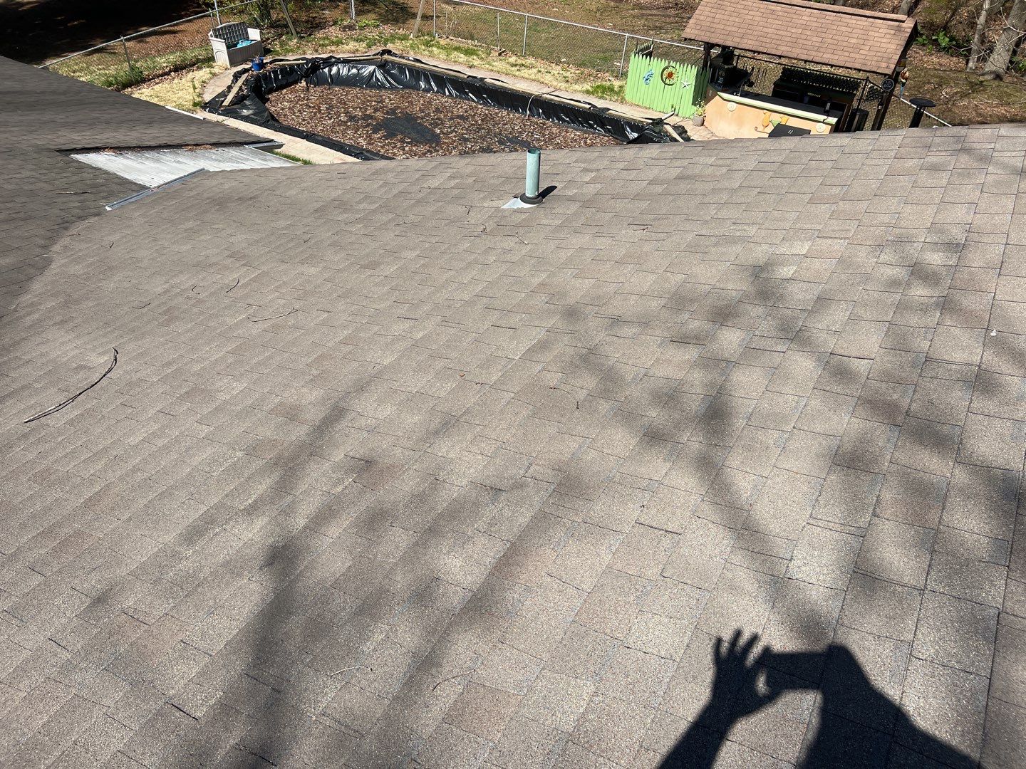 Residential Roofing Installation using GAF Timberline HDZ Weathered Wood by Mastercraft Exteriors 