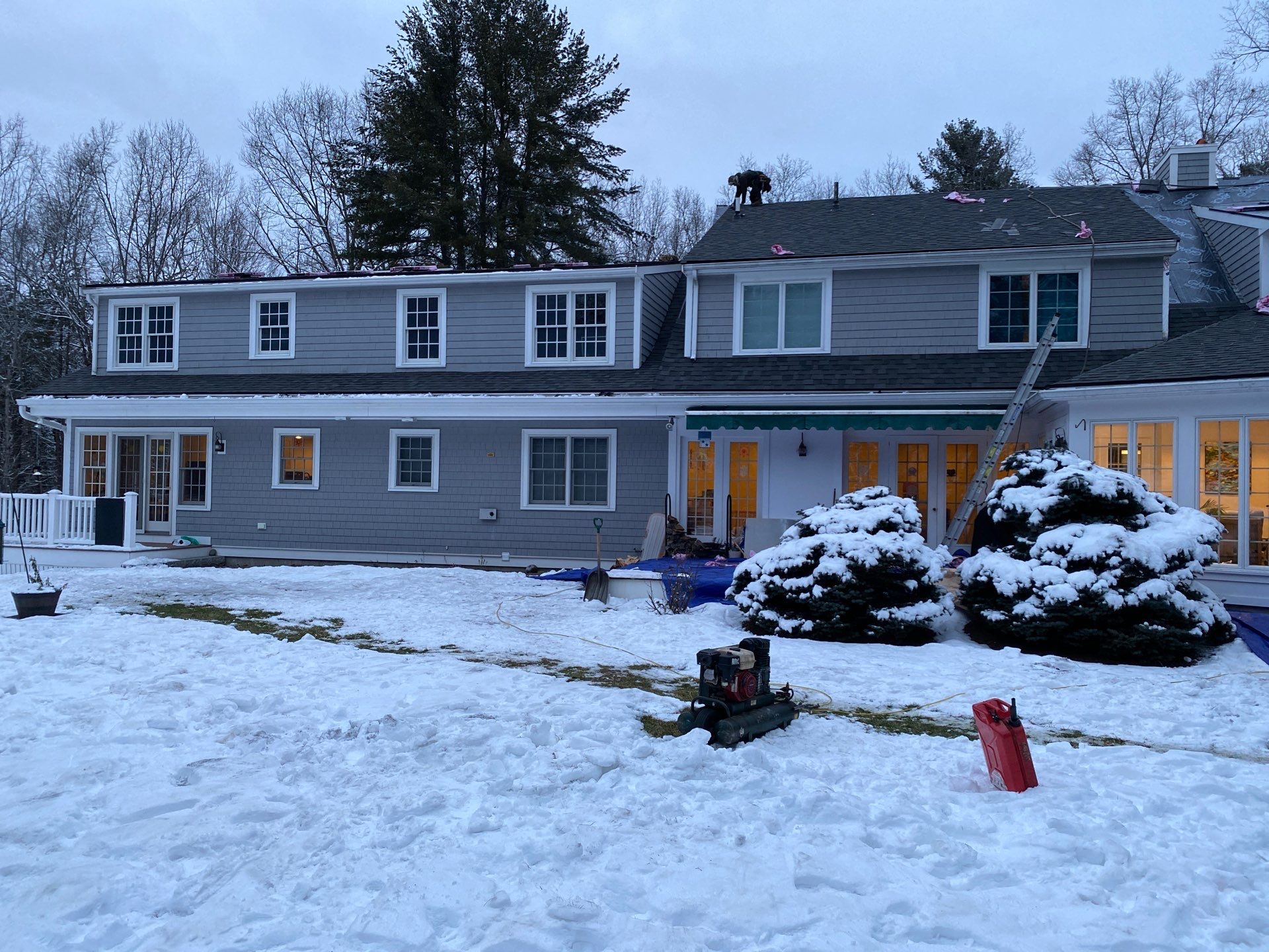 Carlisle Roofing Installation using Owens Corning Shingles and Copper by Mighty Dog Roofing of Greater Middlesex County