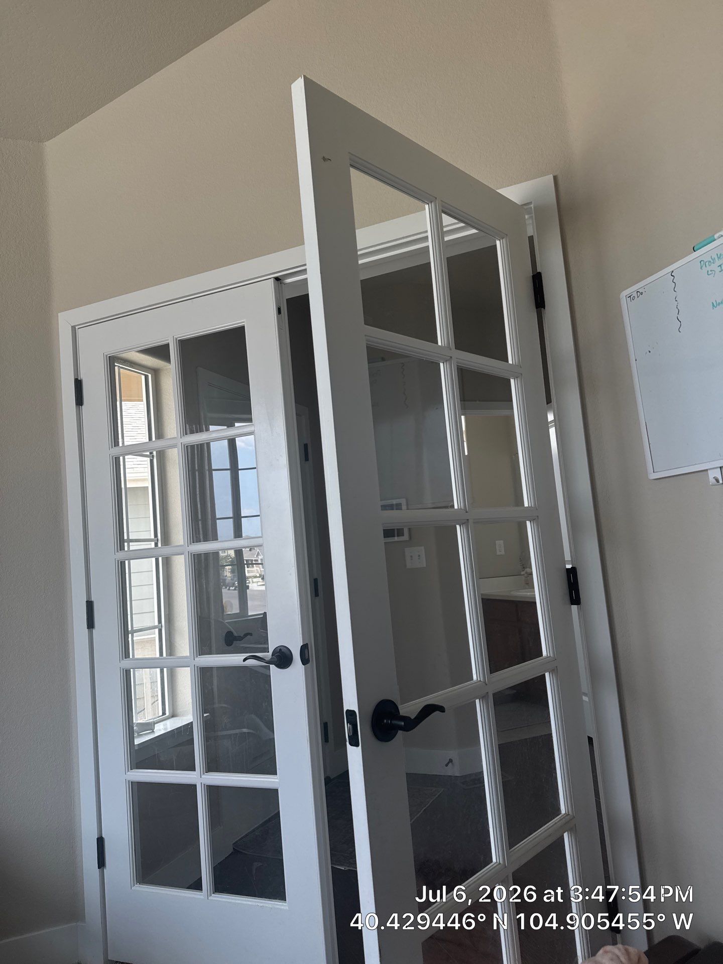 Home Office Renovation with French Door Installation in Windsor by CompanyCam Sales Demo