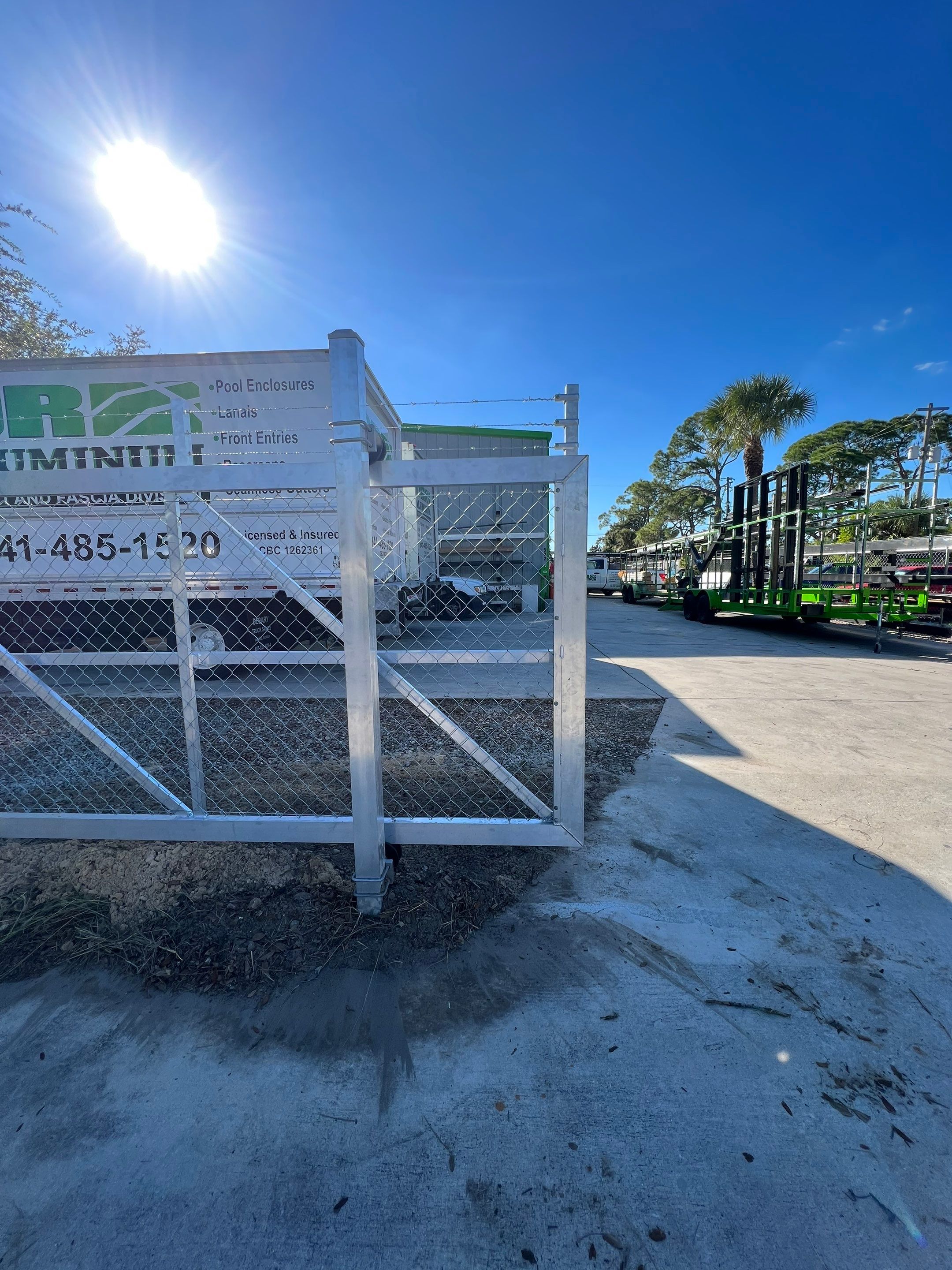 Commercial Fence Installation using Aluminum Estate Gate by Asap fence and gates, LLC