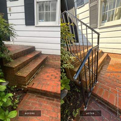 Traditional Iron Stair Railing Extension - Falls Church, VA