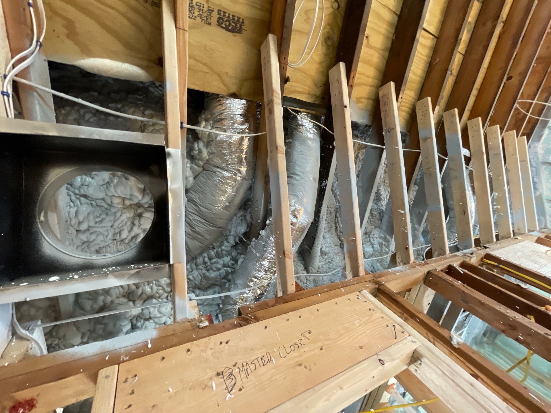 Basement Exterior Walls using Closed Cell Spray Foam by NYS Foam & Energy
