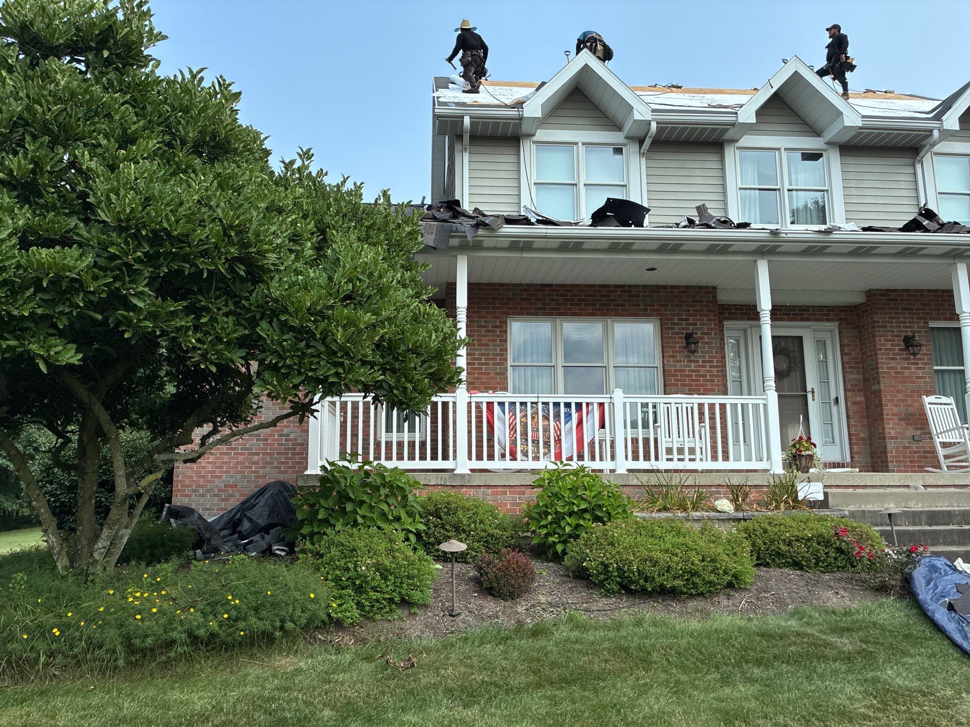 Full Roofing Replacement and Gray Shake Hardie Siding Installation in Butler by Cousins Roofing Siding & Decks
