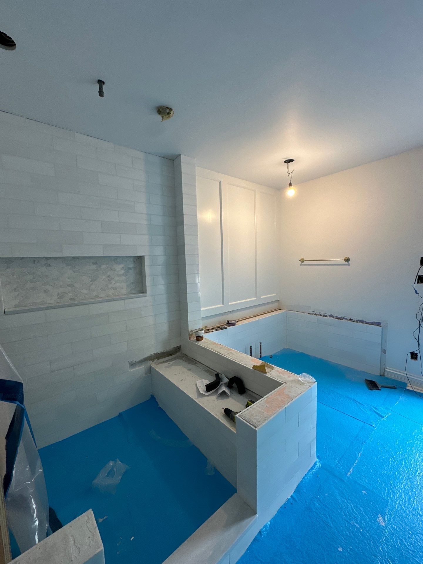 Interior Bathroom Ceiling and Wall Finishing by OCS Contracting Services