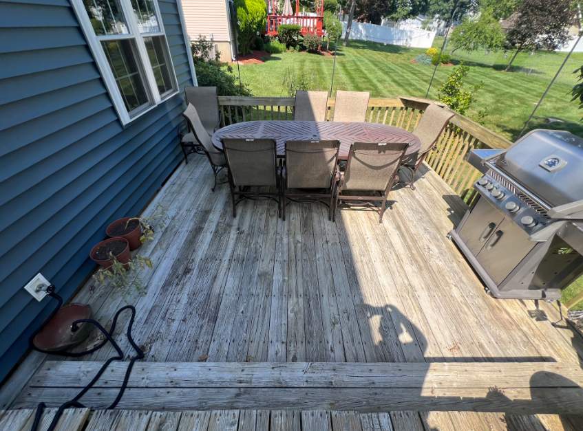 Deck resurface with Trex and cable rails by deck guardian