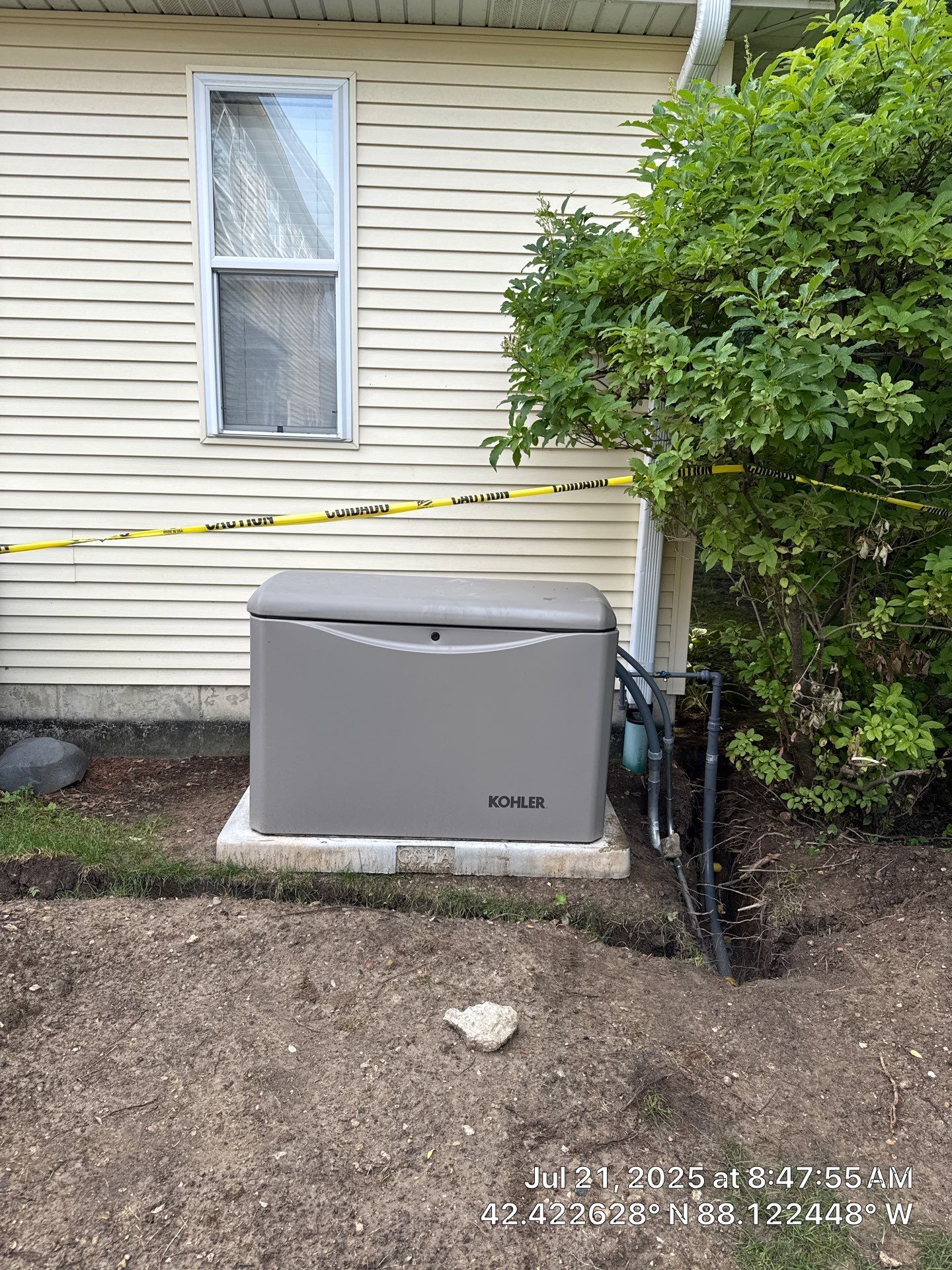 Kohler 20kW RCA Generator & 200A Whole‑House Transfer Switch – Lake Ville, IL by GSHA Services LTD