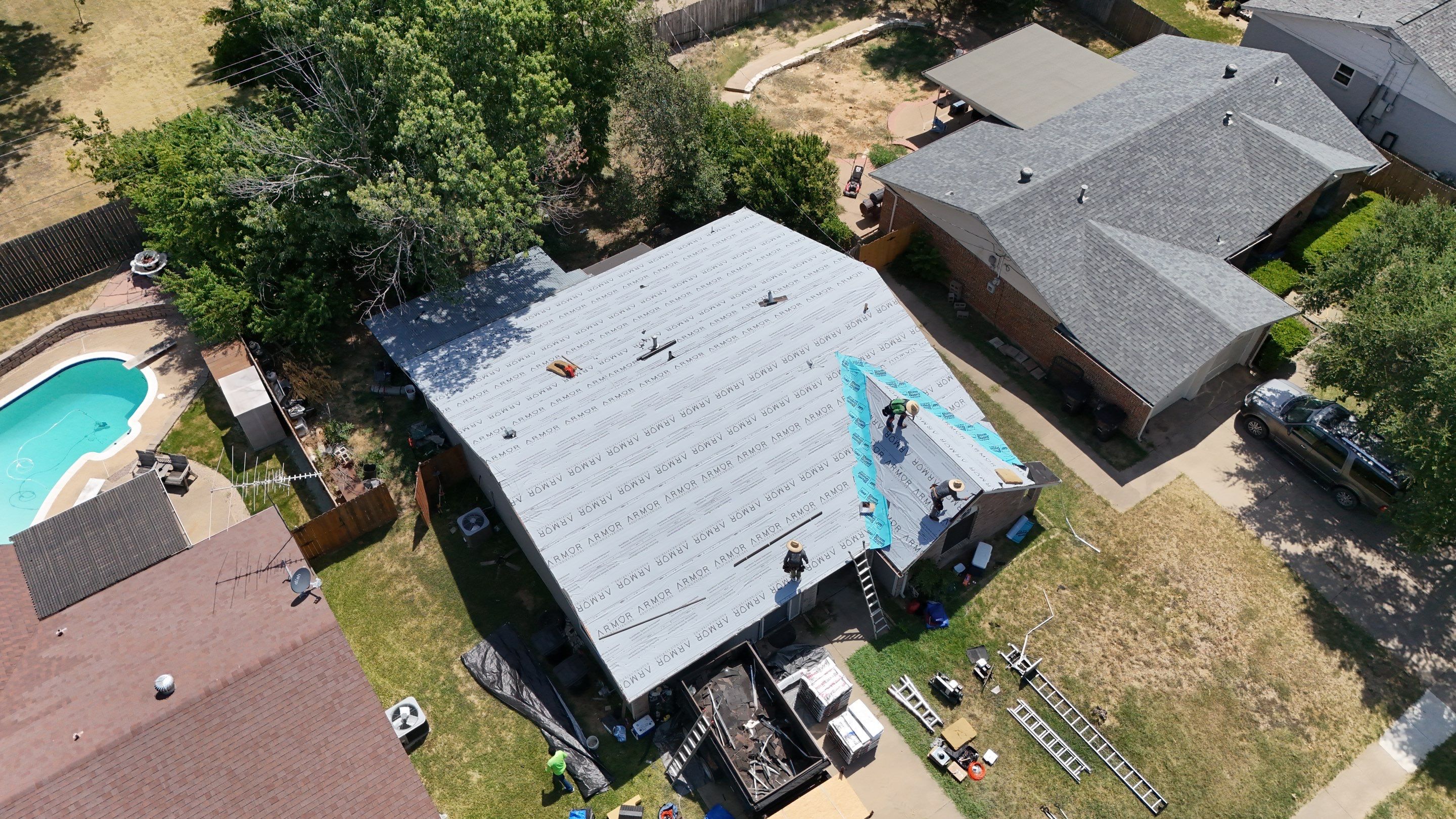 Cleburne Full Roof Replacement with Tamko Titan Rustic Slate Shingles by Armor Roofing | Exteriors