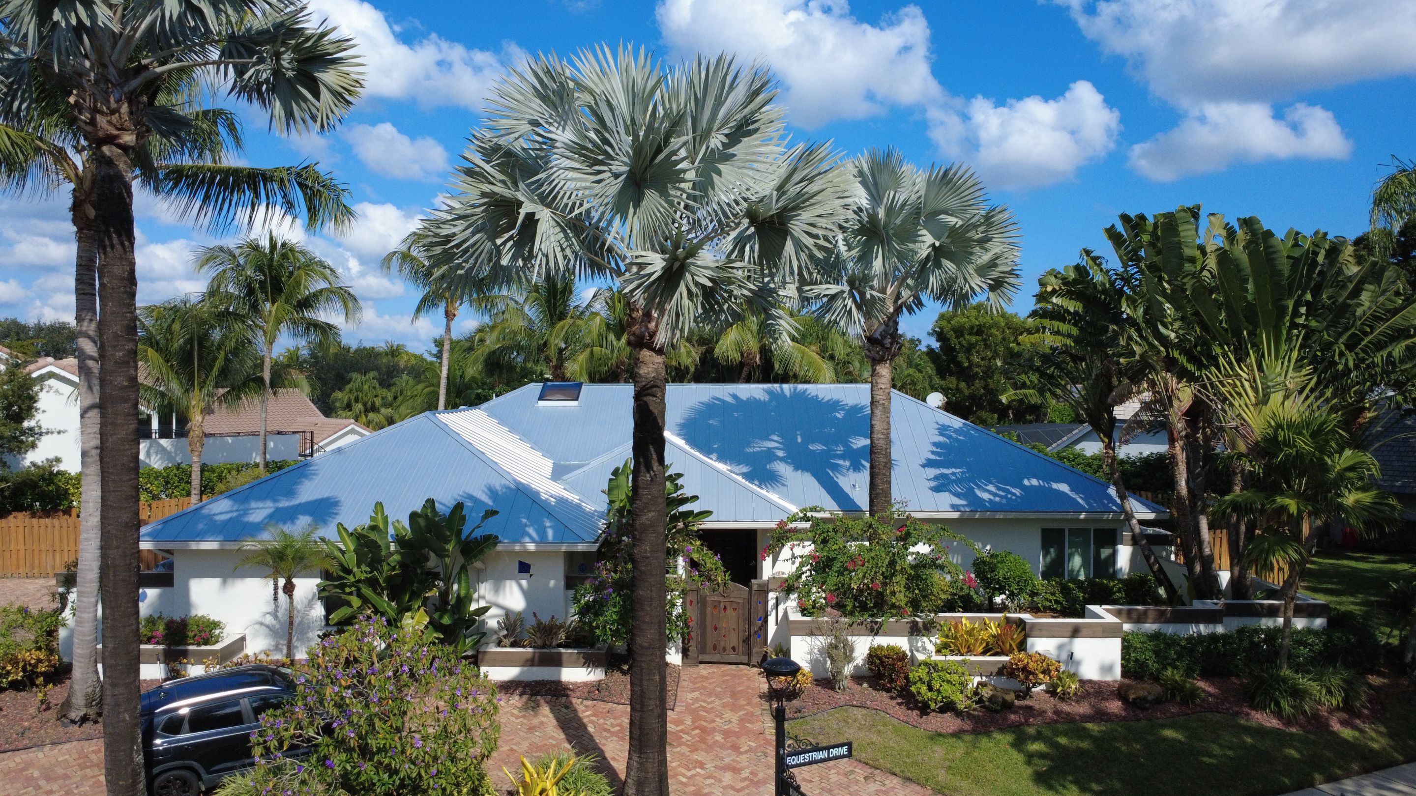 Residential Roofing Installation using 1" Nail strip metal roof by BLUES BROTHERS CONSTRUCTION CORP