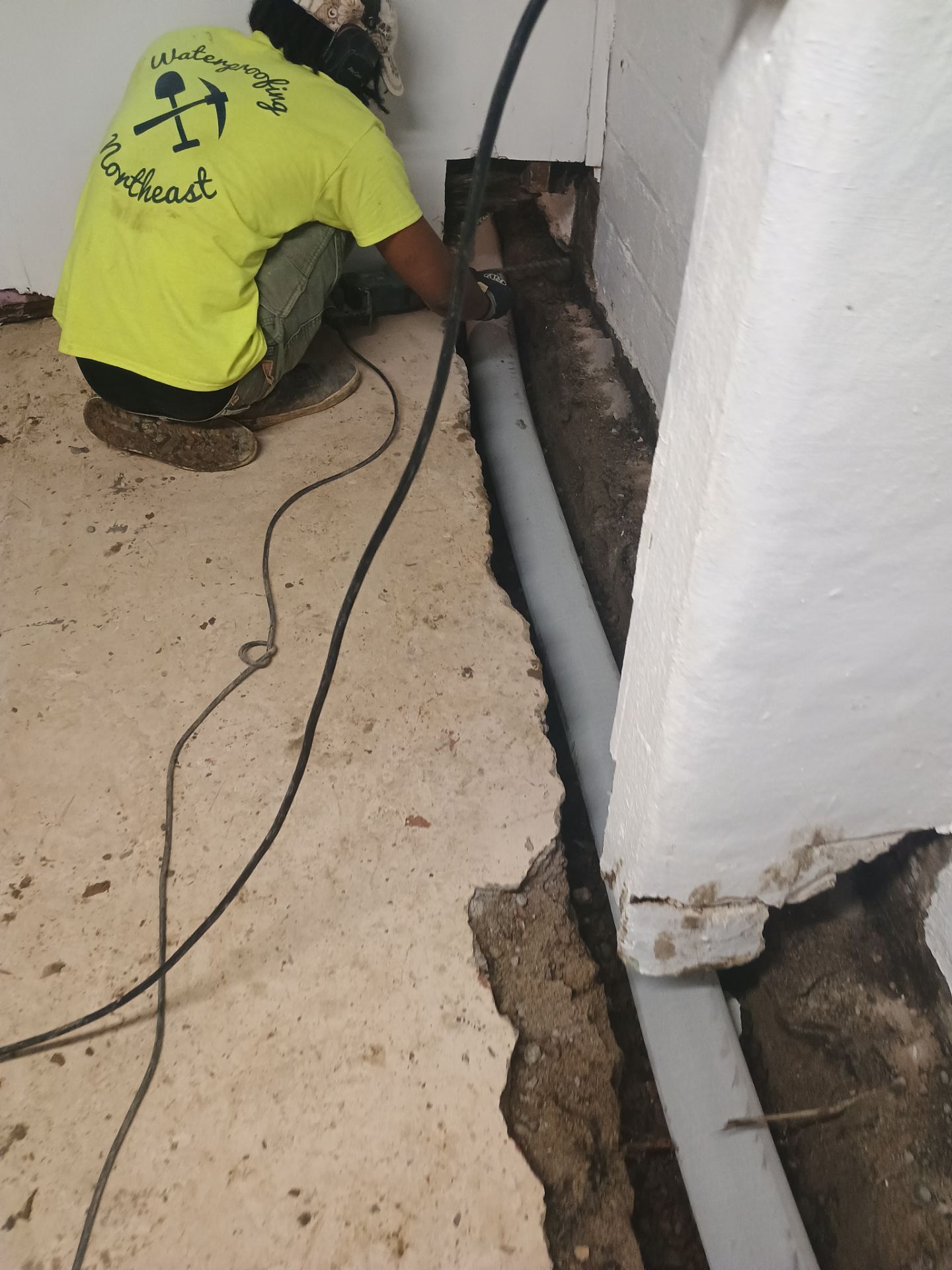 Another Drain Tile Project in the Books by Waterproofing Northeast