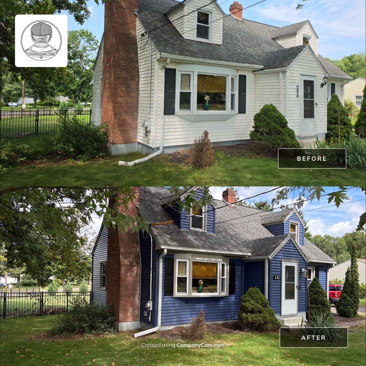 Siding Renewal Using CertainTeed Monogram D/4 Clapboard in Midnight Blue by DiGiorgi Roofing and Siding Inc
