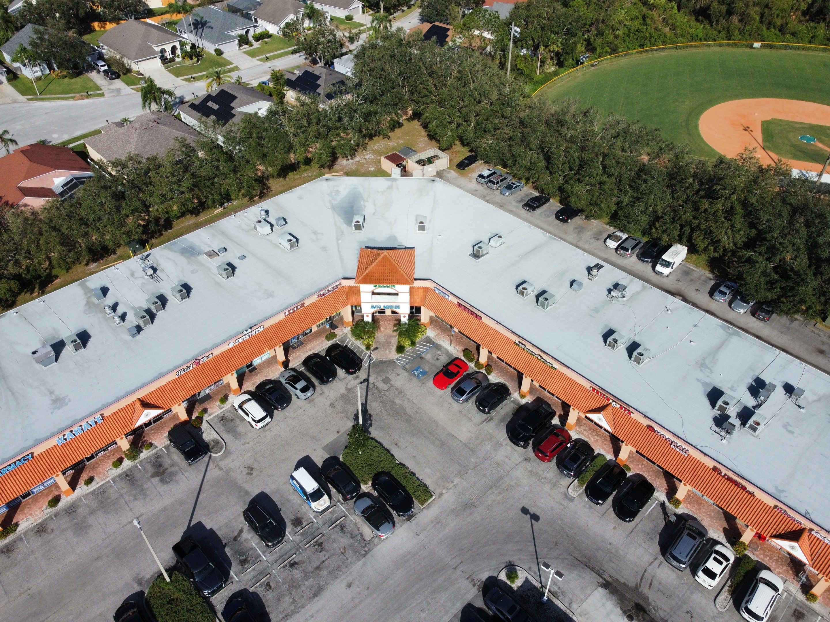 Modified Bitumen Commercial Roof Installation for Tampa Strip Mall by CES Roofing