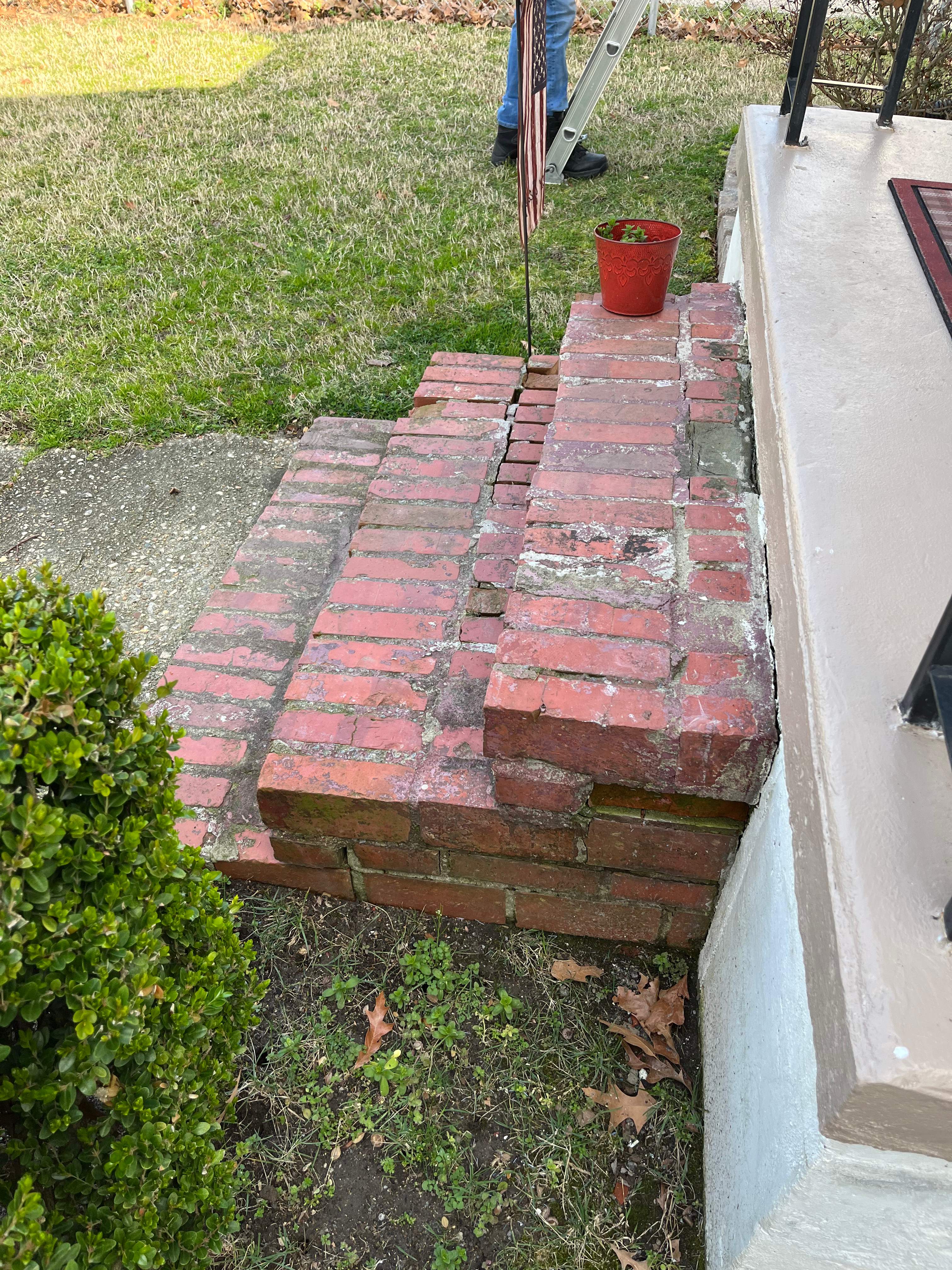 Masonry Stairs and Crown Repairs in Hampton, VA by Premier Chimney and Roofing