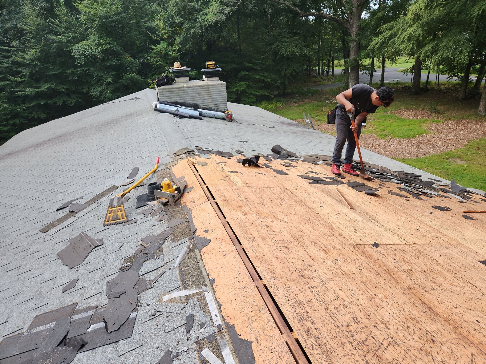Commercial Roofing Installation using Owens Corning TruDefinition Duration AR - Harbor Blue by A Plus Exterior