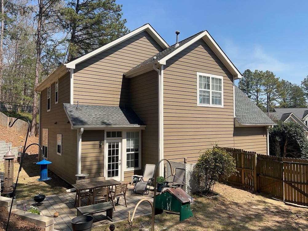 Green Exterior Paint and James Hardie Siding Transformation in Smyrna, GA by Nelson Exteriors 