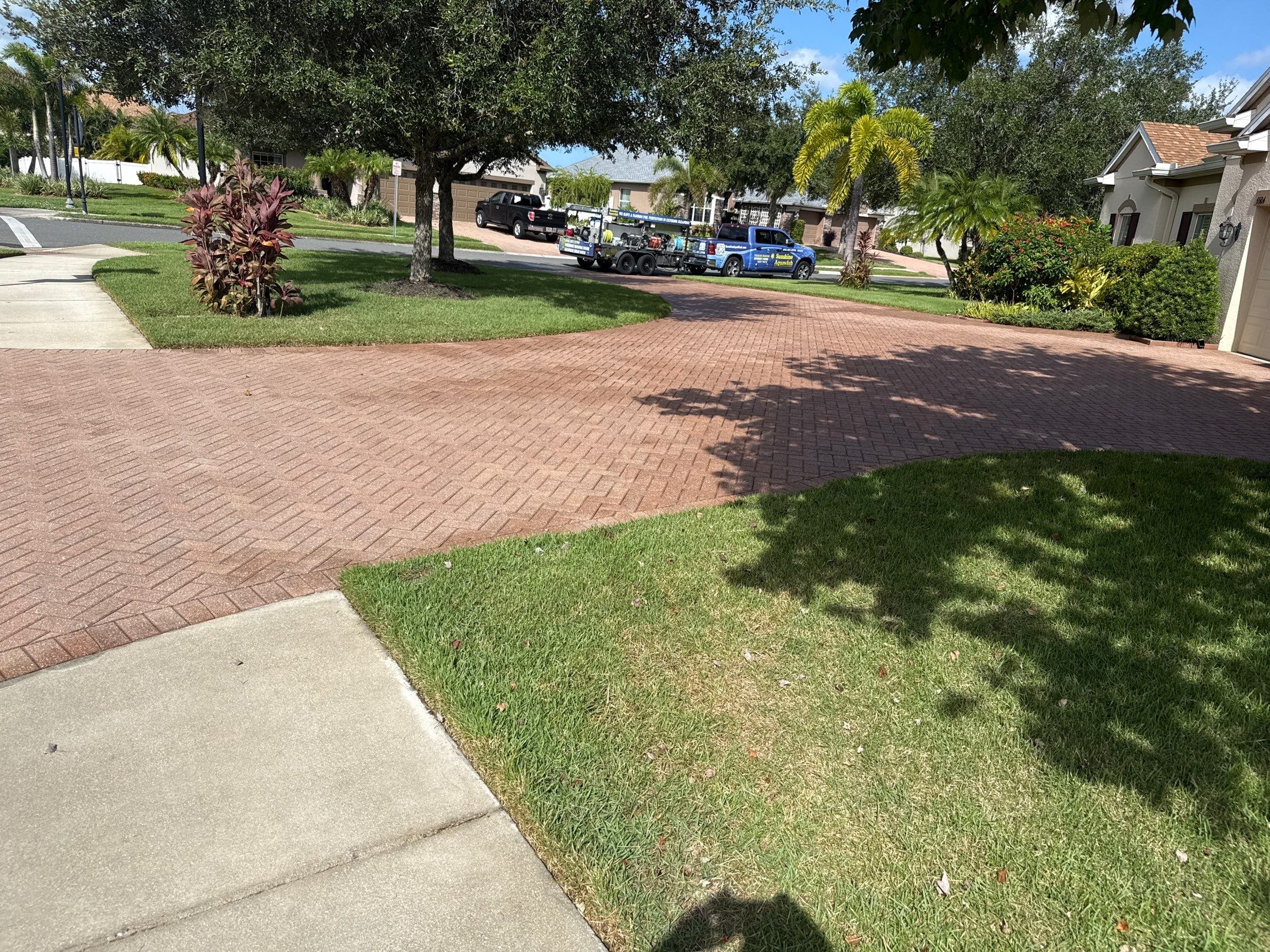 Paver Driveway & Sidewalk Cleaning – Oakleaf Hammock, Ellenton, FL by Sunshine AquaWash