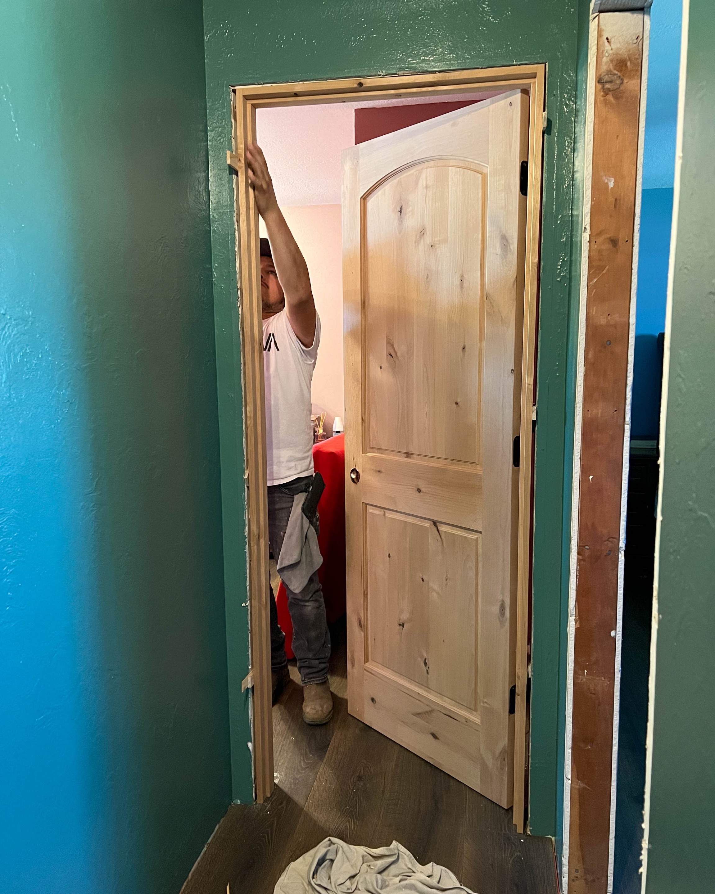 Door Stain Application by Villegas Remodeling, LLC