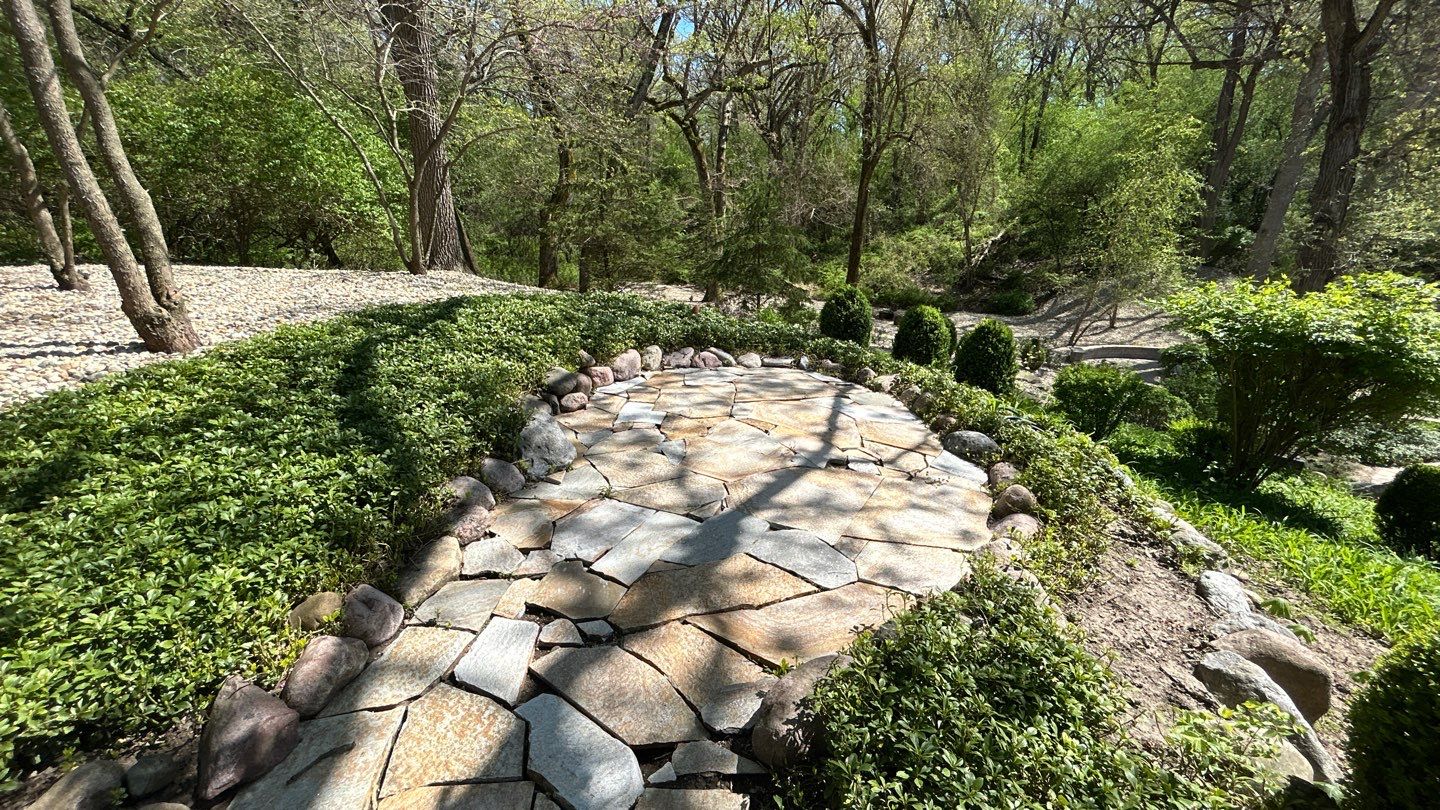 natural stone using Algaecide, soft wash soap by Northern Power Washing LLC.