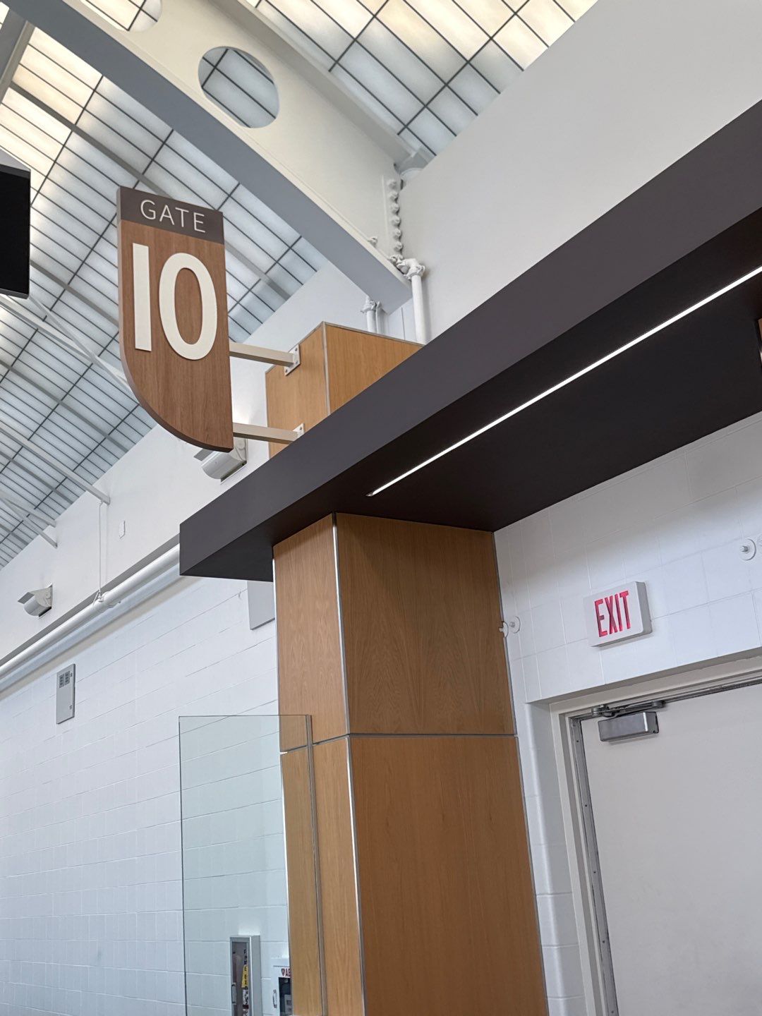 South Bend Airport Interior Wayfinding and Backlit Signage Installation by Hayes Design co