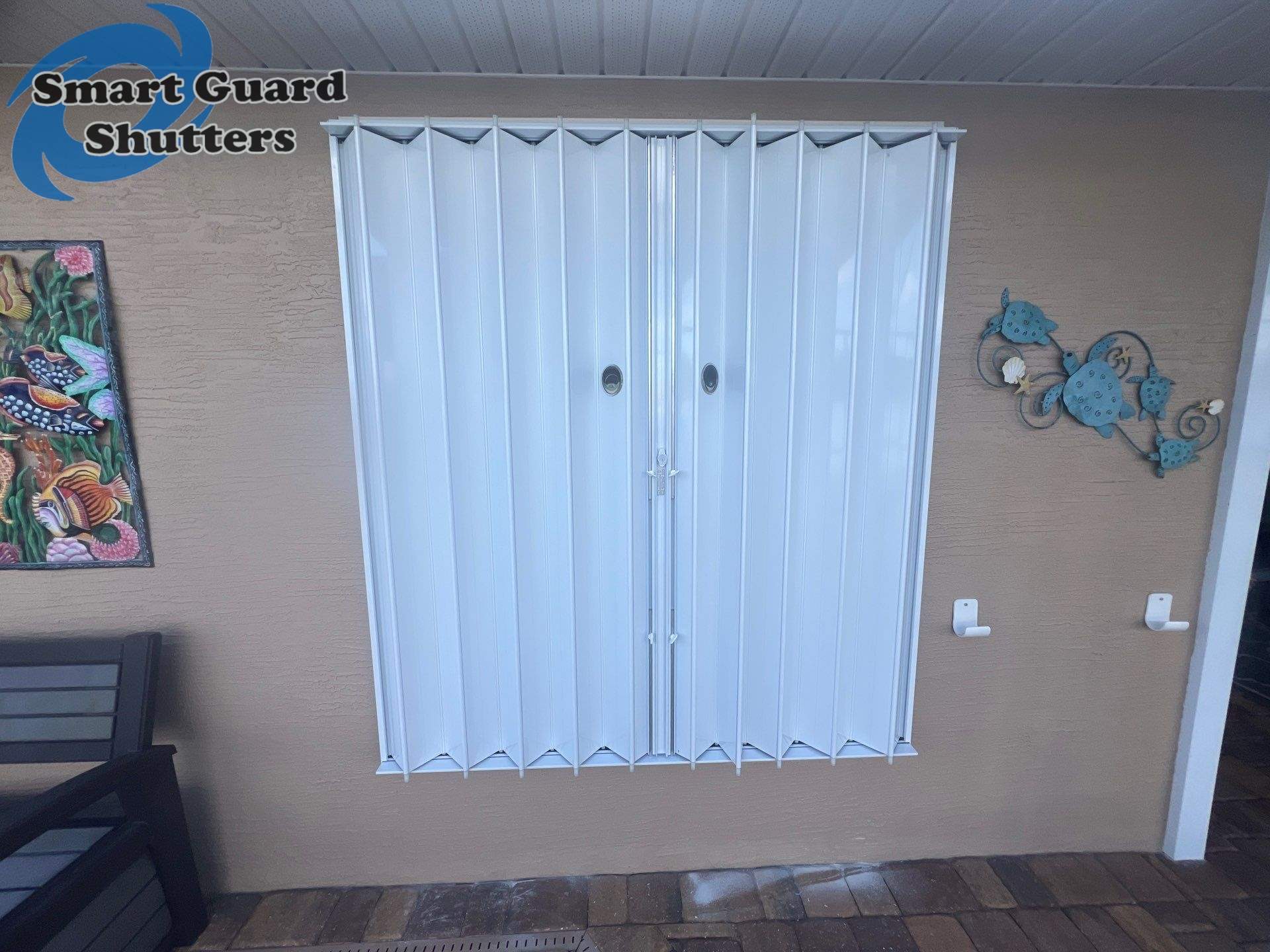 Hurricane Protection In White by Smart Guard Shutters