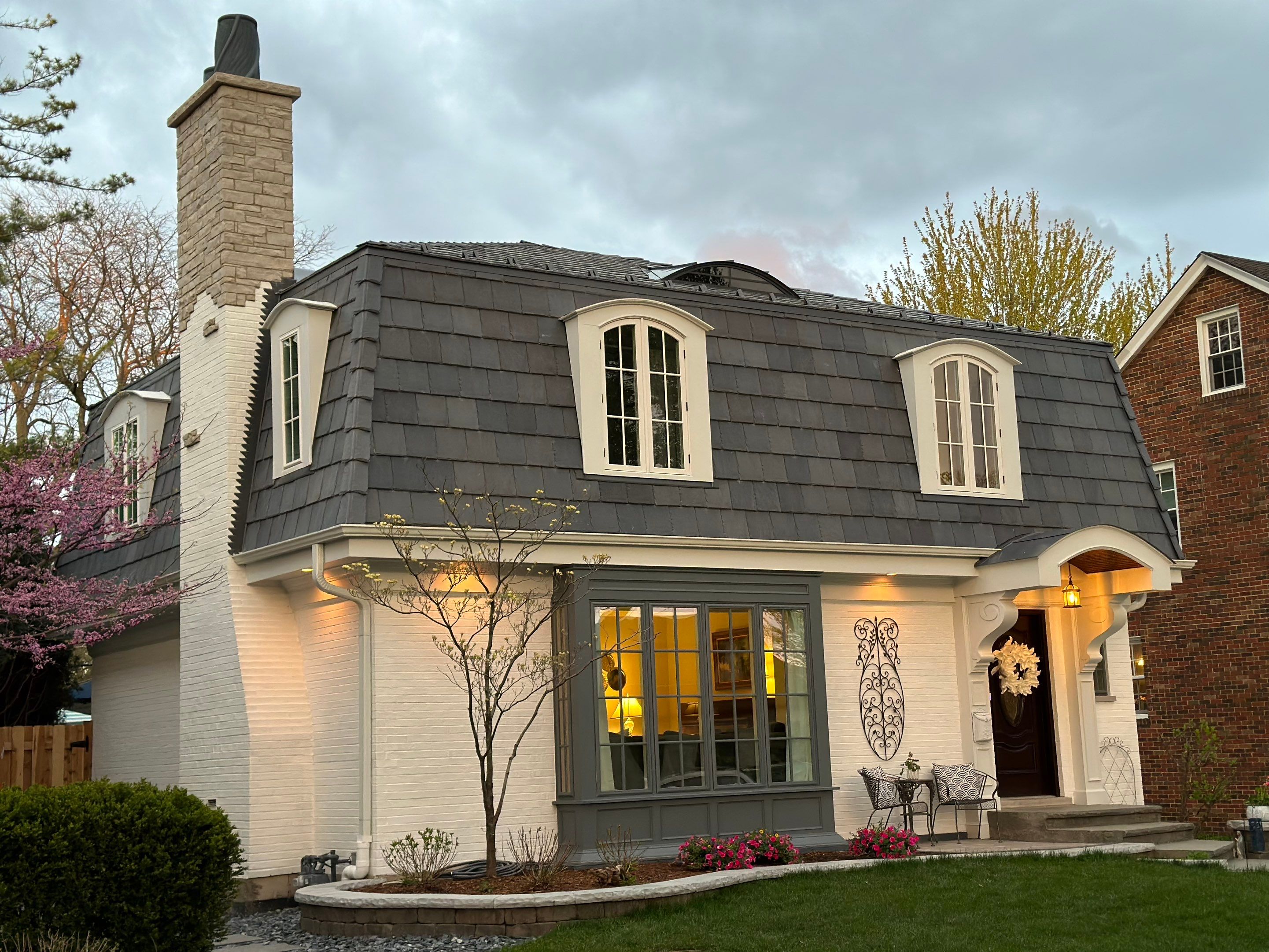 Elmhurst Home Exterior Renovation with Hardie Siding and New Portico by Great American Exteriors