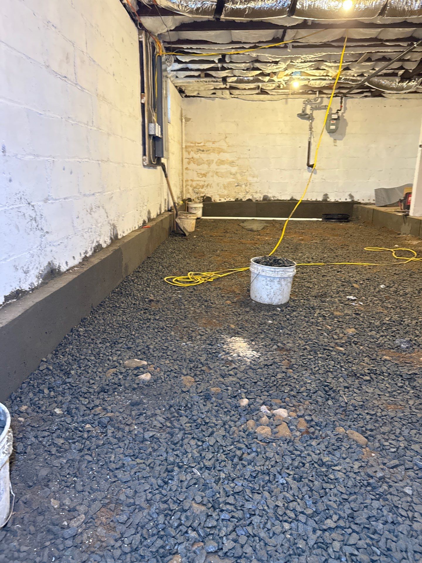 Concrete Floor Replacement and Interior French Drain Project in Morris Plains, New Jersey by Pure Service Pro, LLC 