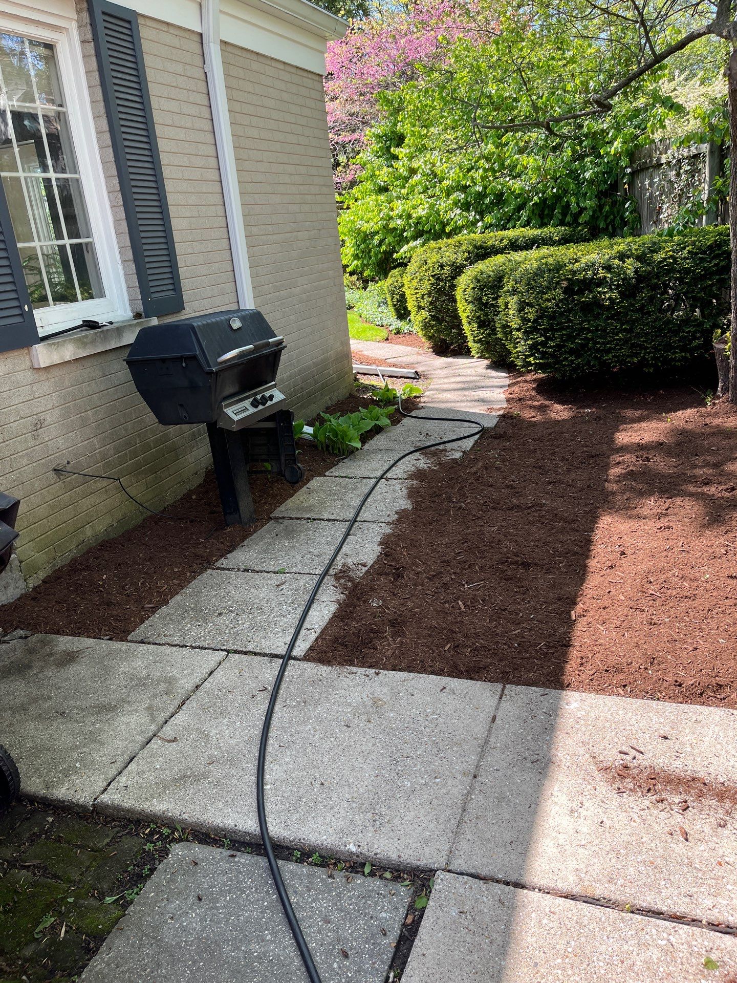natural stone using Algaecide, soft wash soap by Northern Power Washing LLC.
