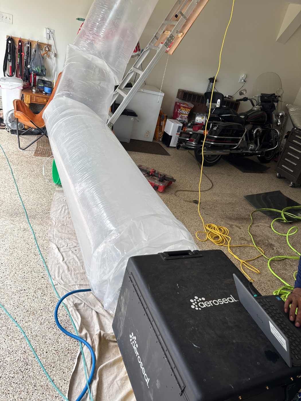 Attic Ductwork Reconstruction, R-8 Insulation & Aeroseal Duct Sealing – Woodstock, IL | GSHA Services, LTD by GSHA Services LTD